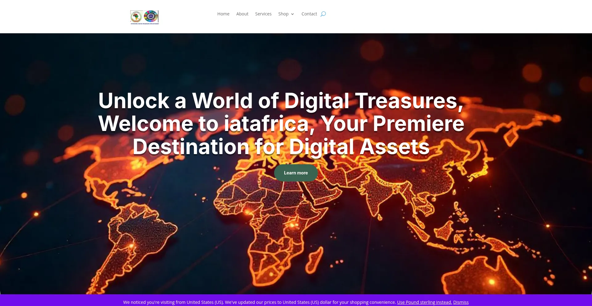 Website screenshot of Iatafrica.com