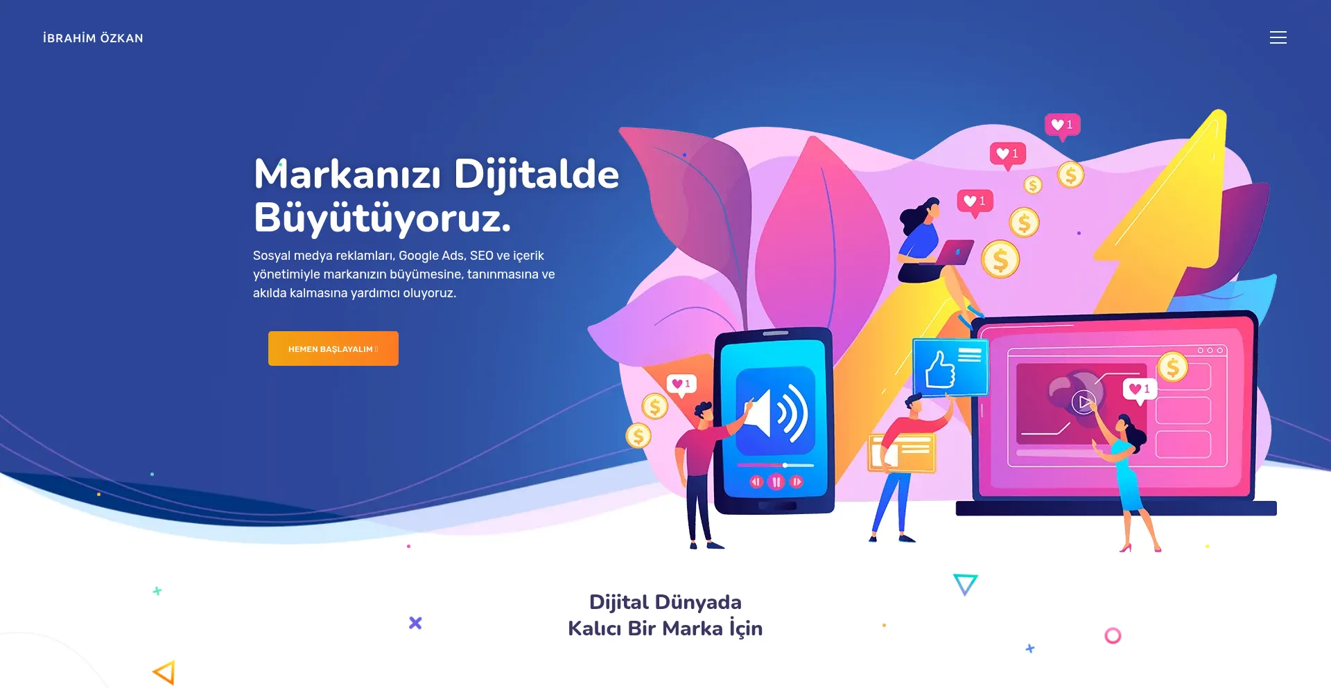 Website screenshot of Ibrahimozkan.io