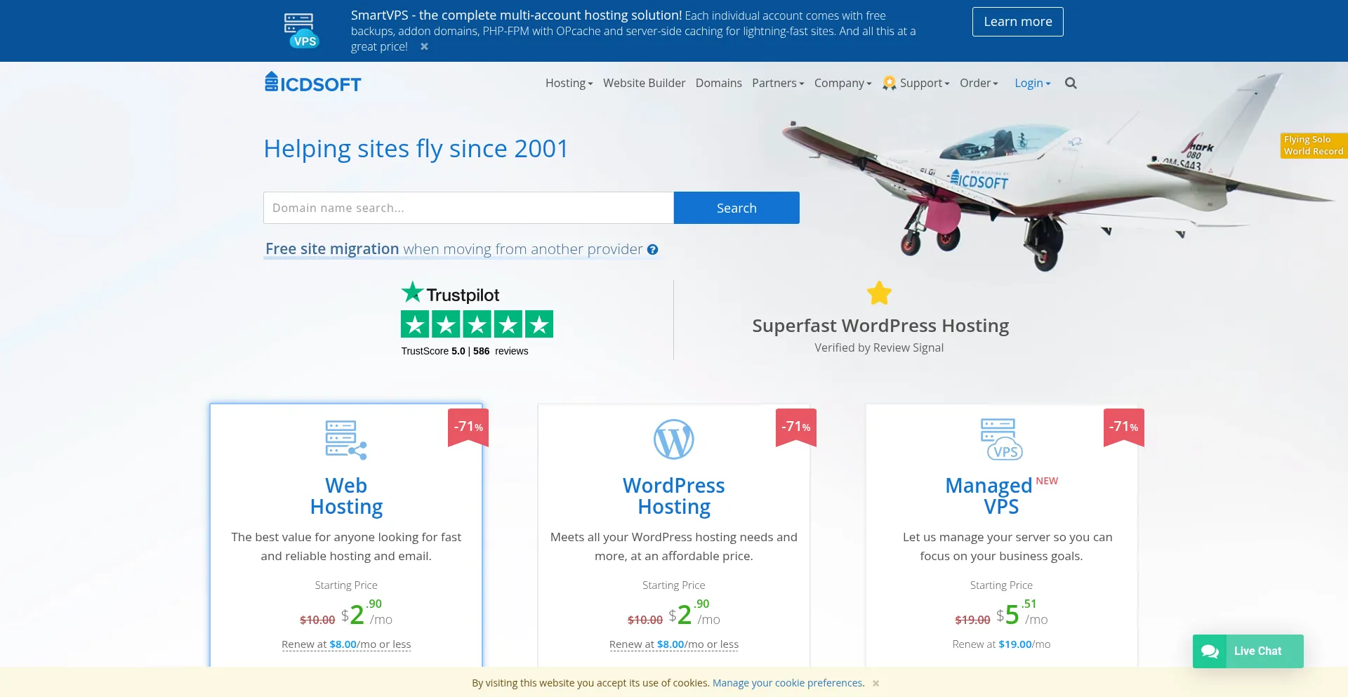 Website screenshot of Icdsoft.com