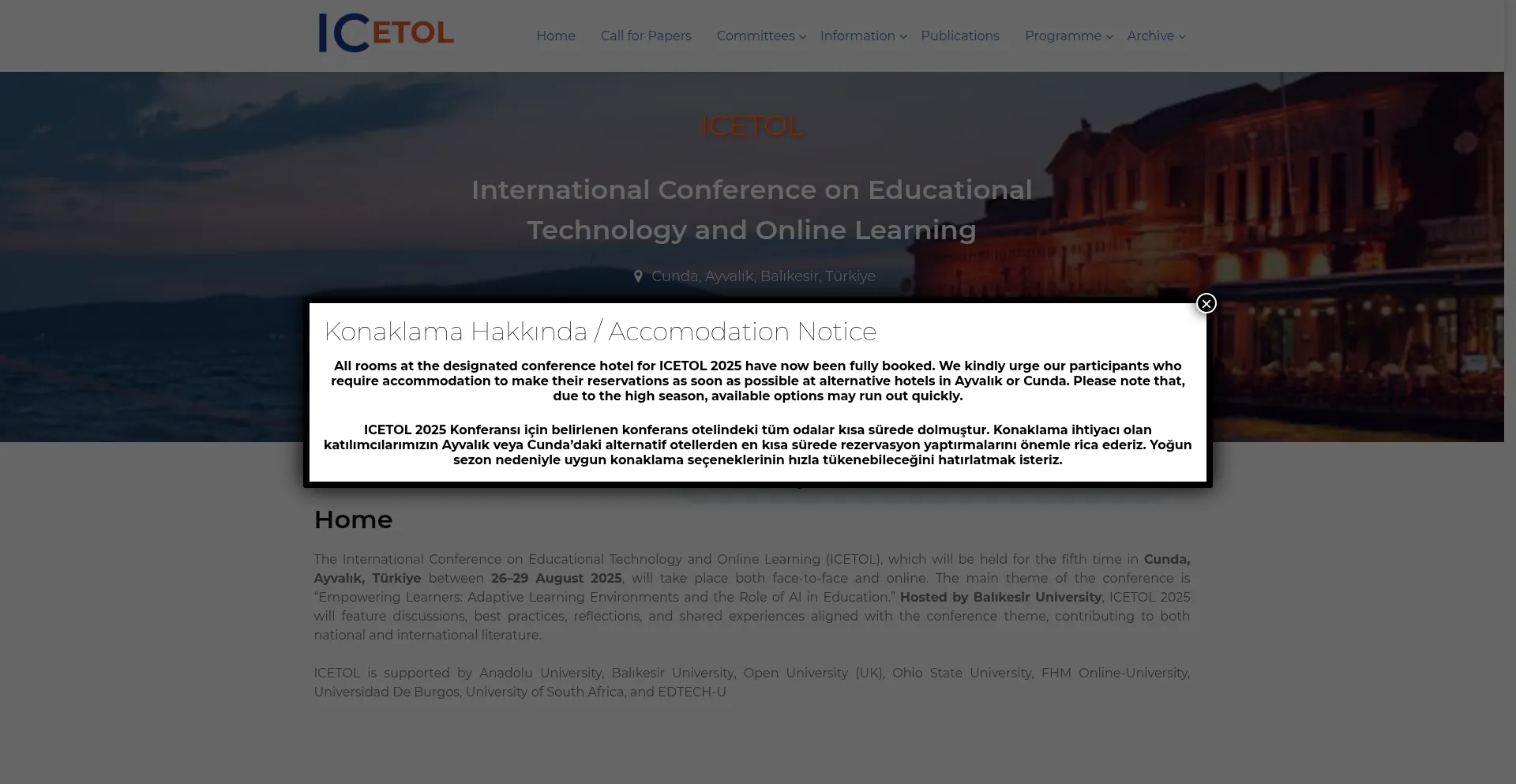 Website screenshot of Icetol.com