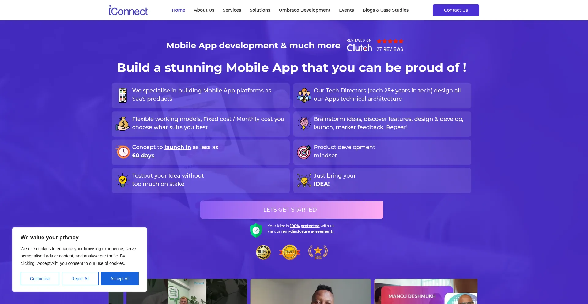 Website screenshot of Iconnectdigital.co.uk