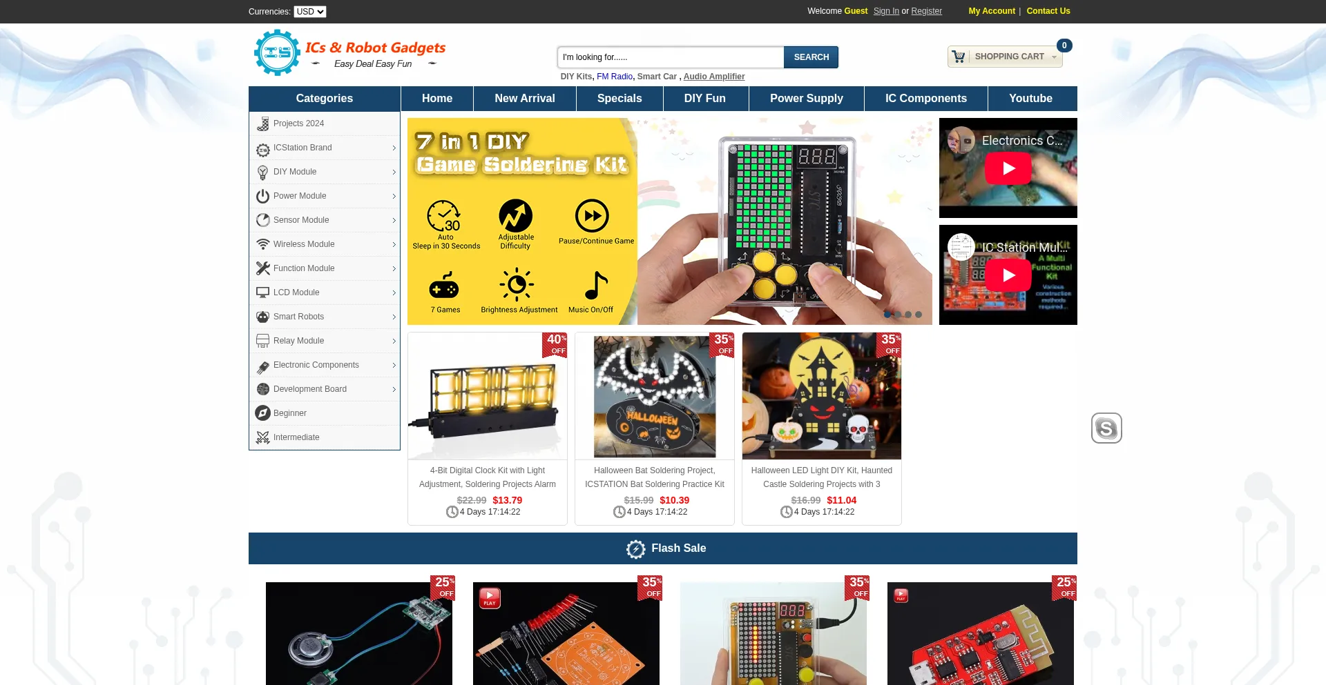 Website screenshot of Icstation.com