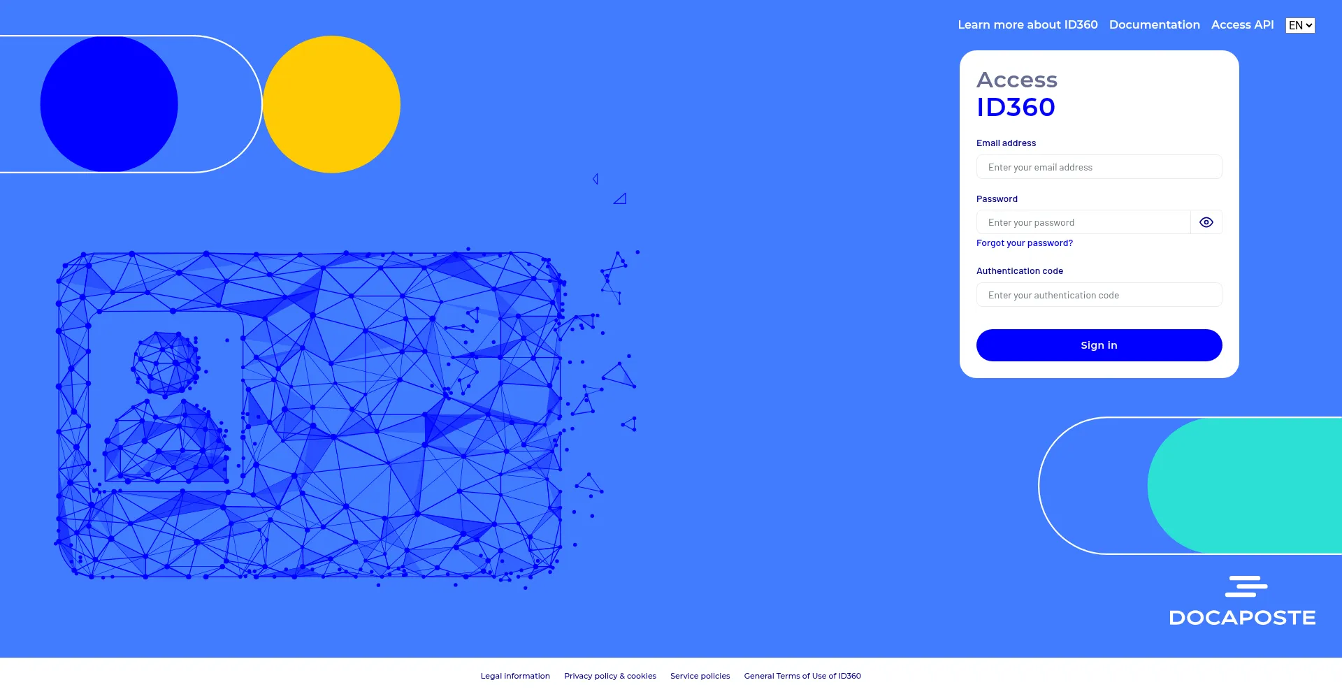 Website screenshot of Id360docaposte.com
