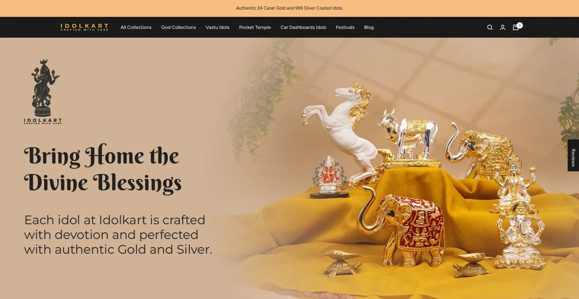 Website screenshot of Idolkart.com