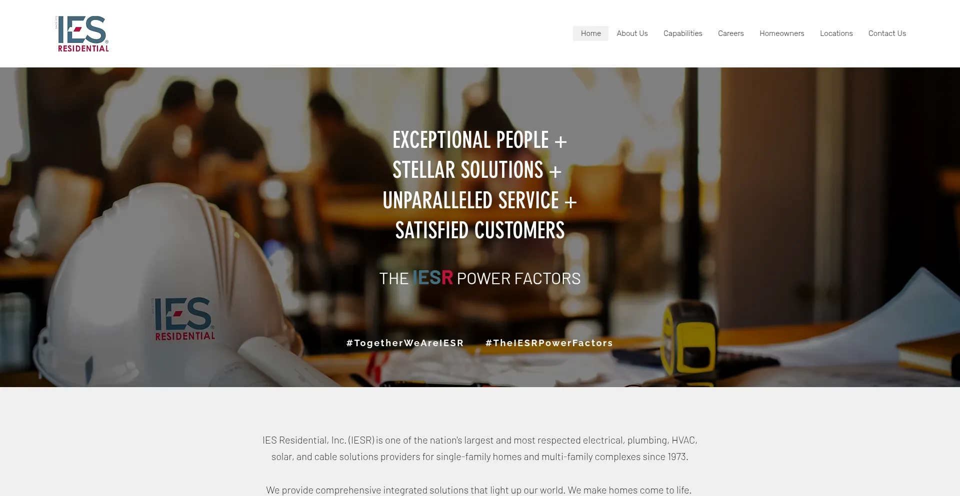 Website screenshot of Iesresidentialinc.com