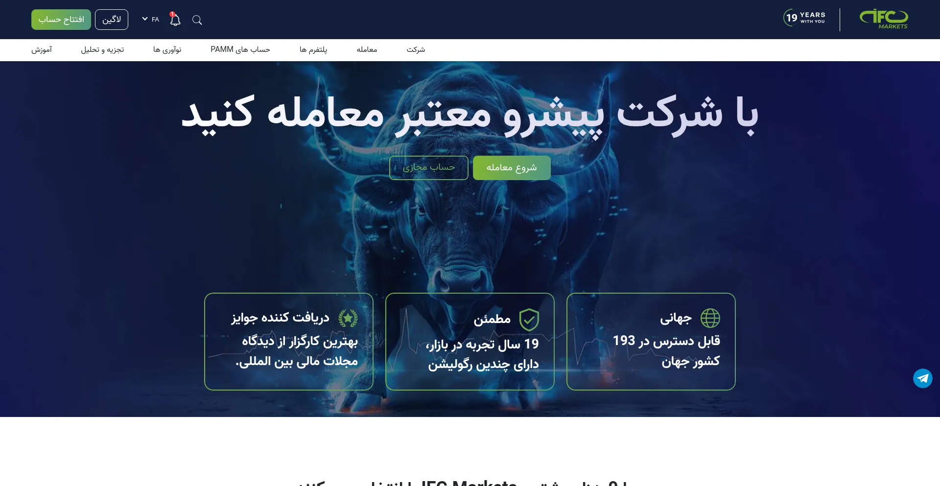 Website screenshot of Ifcmiran.asia