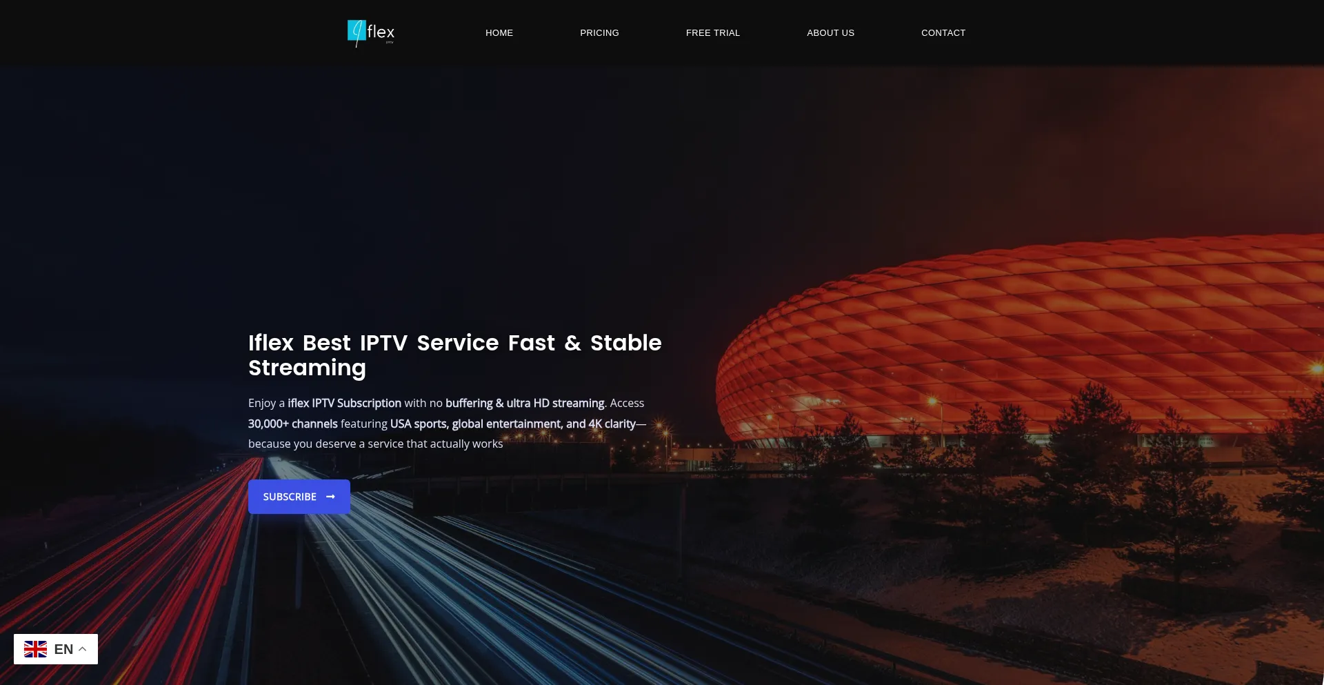 Website screenshot of Iflexiptvs.com