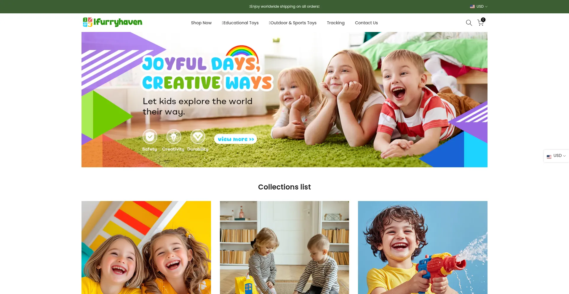 Website screenshot of Ifurryhaven.com