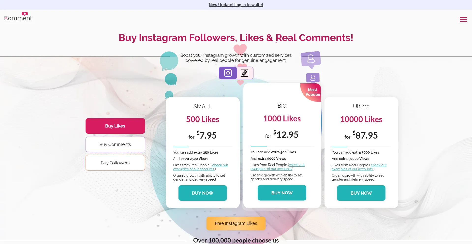 Website screenshot of Igcomment.com