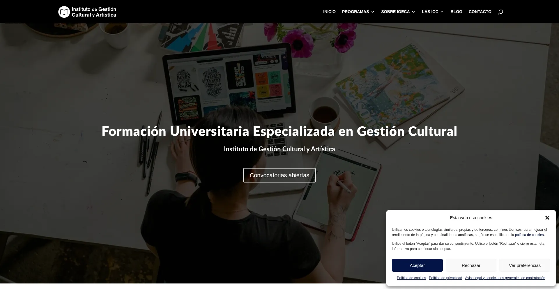 Website screenshot of Igeca.net