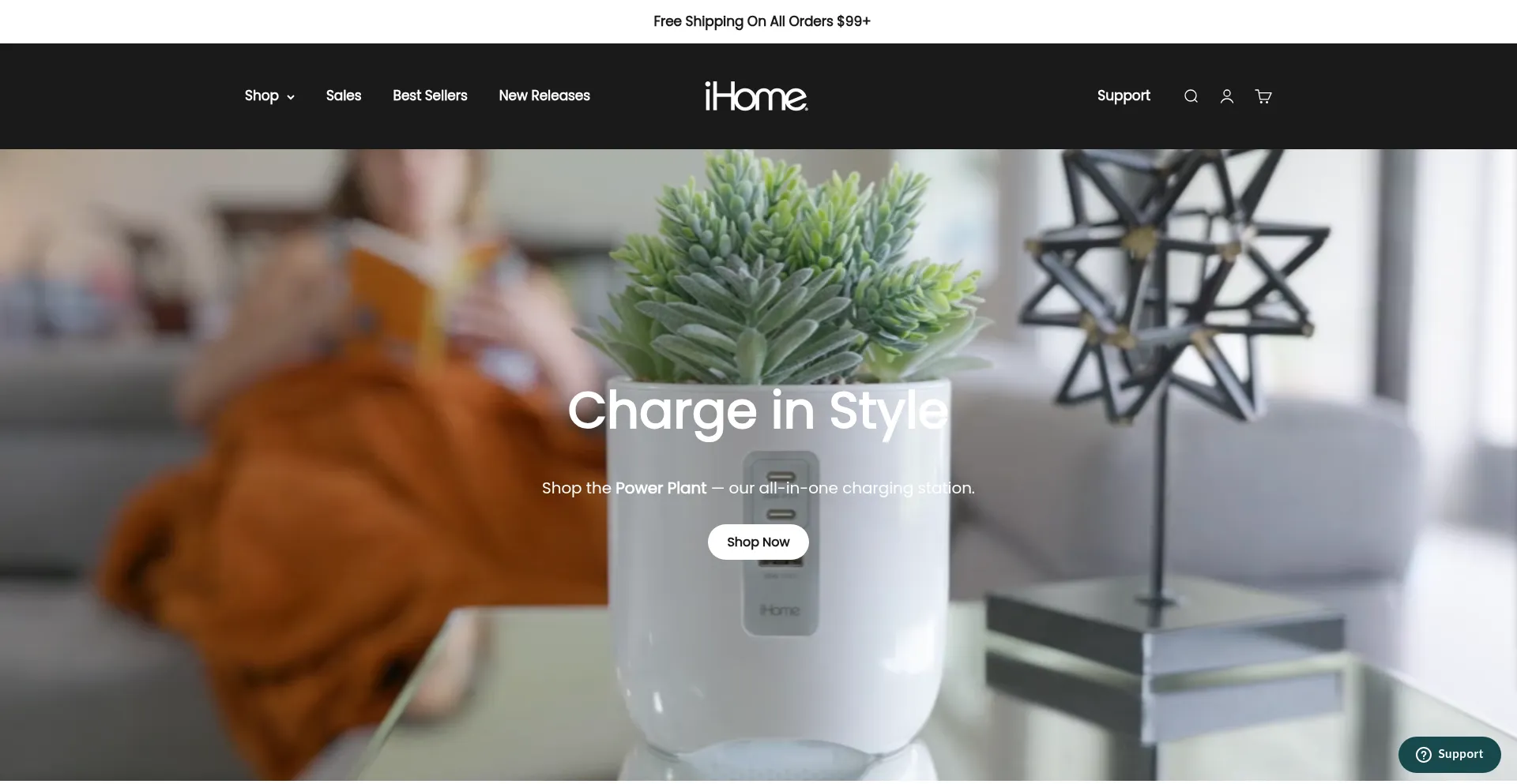 Website screenshot of Ihome.com