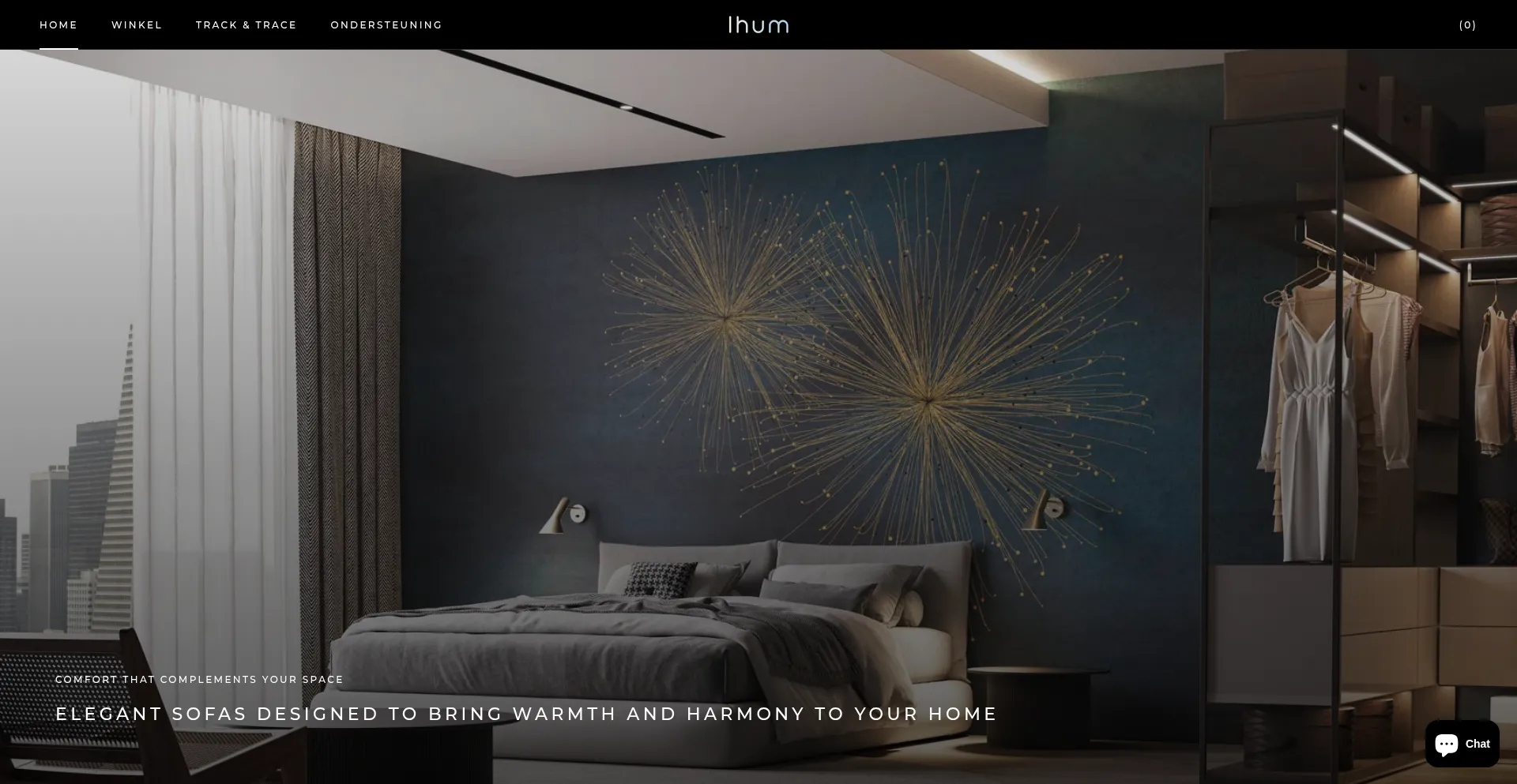 Website screenshot of Ihum.nl