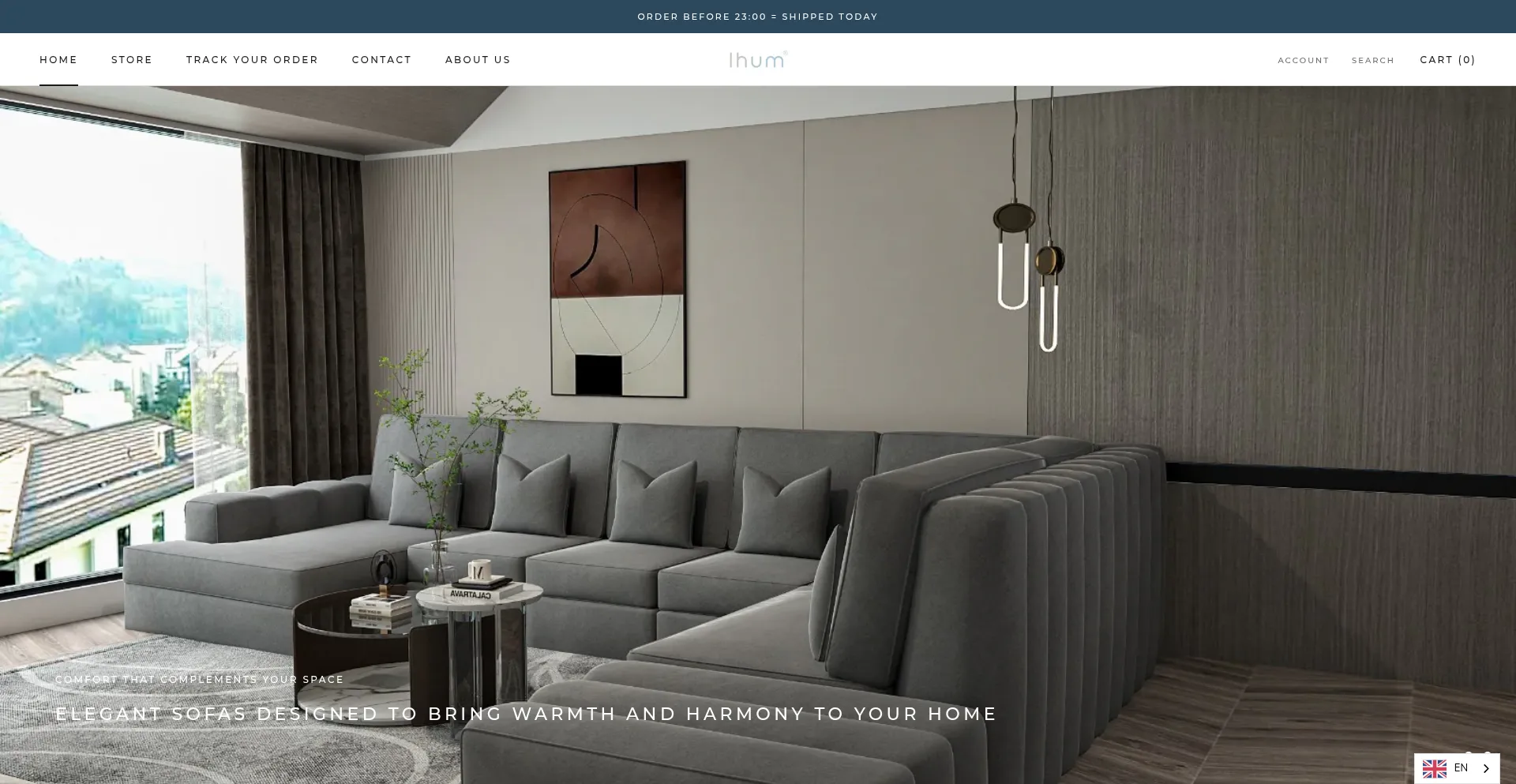 Website screenshot of Ihum.shop