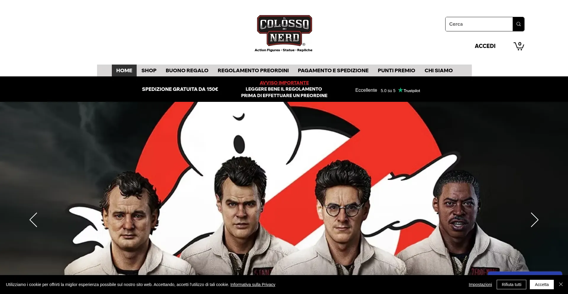 Website screenshot of Ilcolossodeinerd.com
