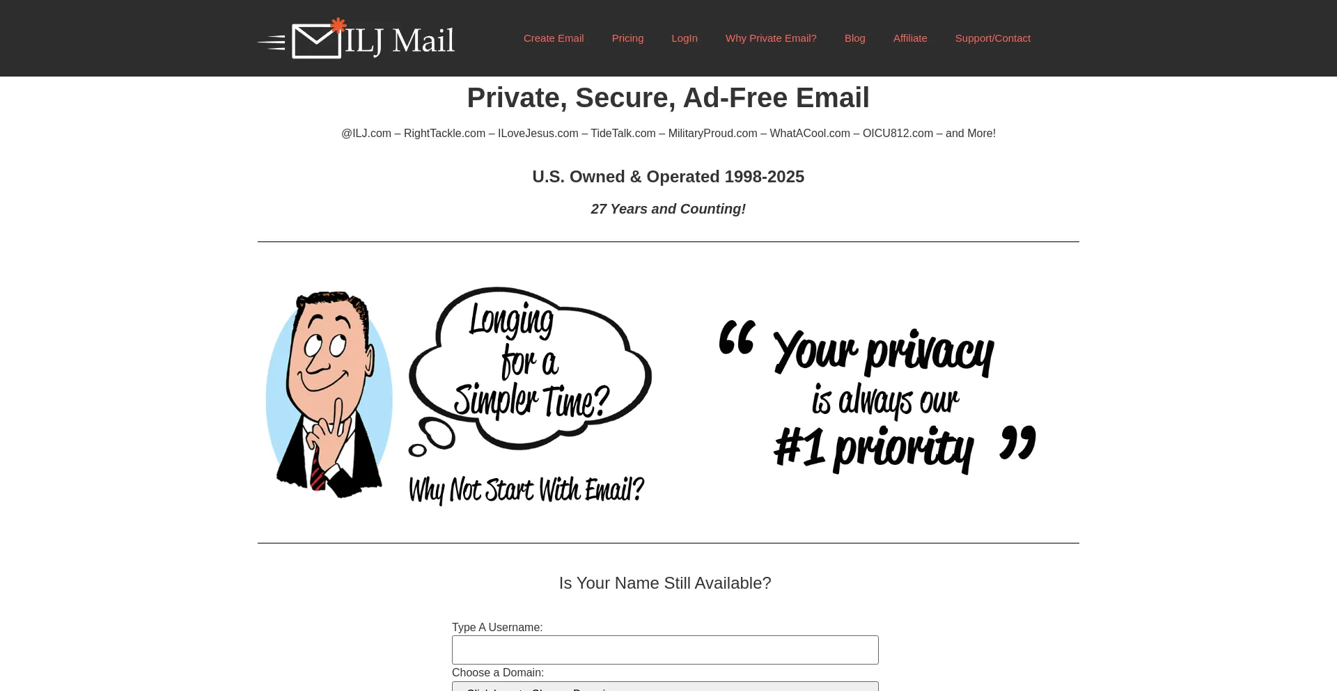 Website screenshot of Ilj.com