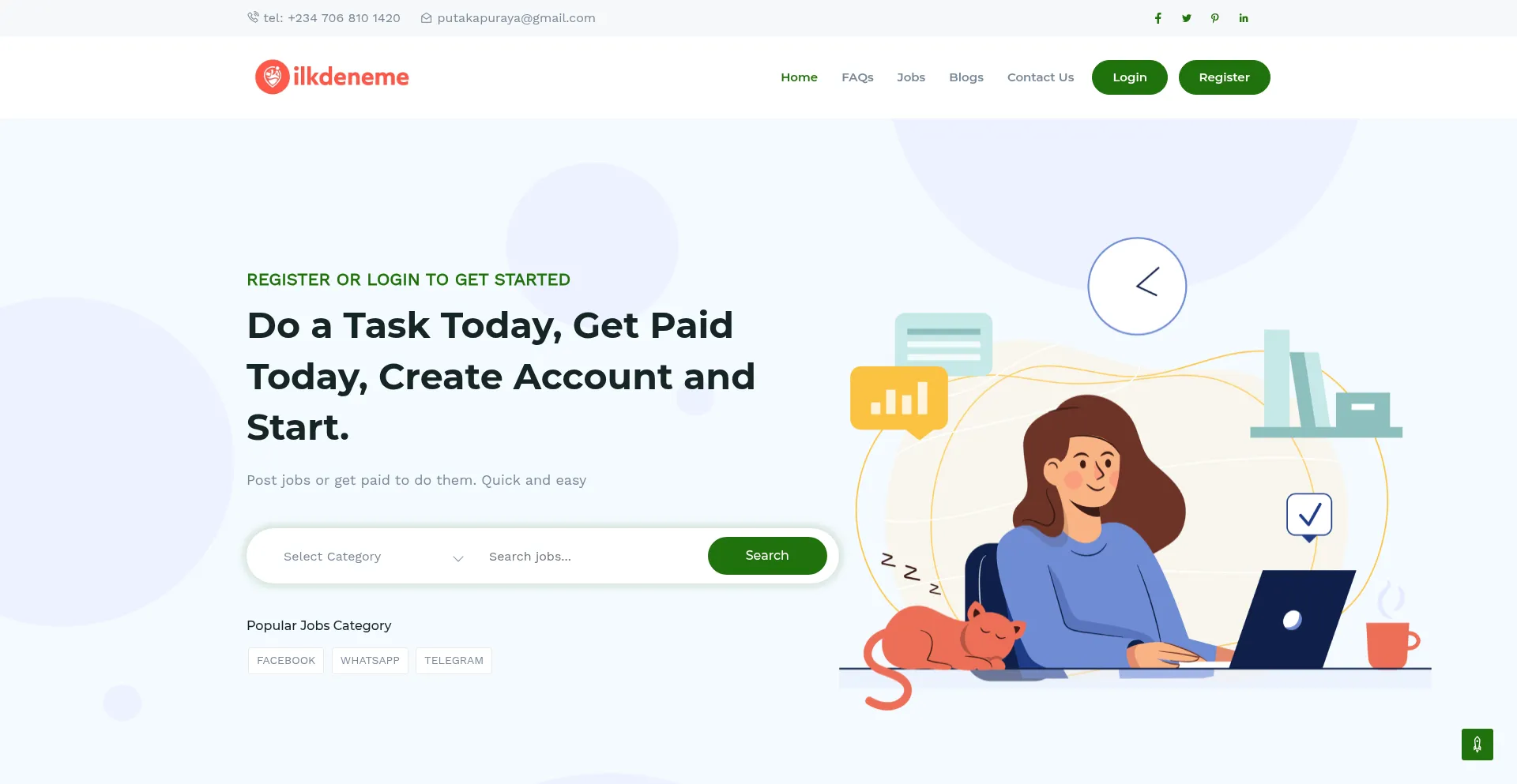 Website screenshot of Ilkdeneme.com