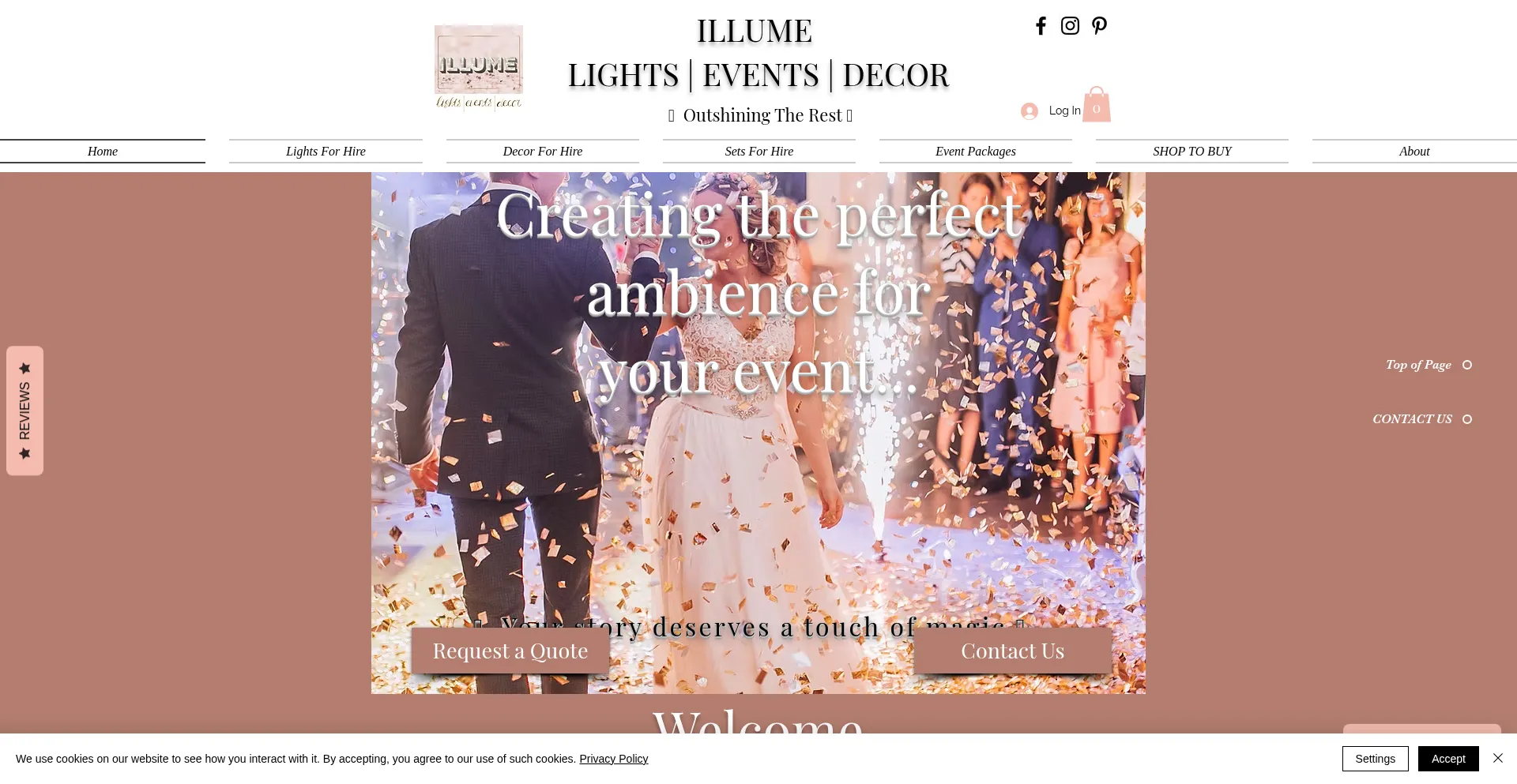 Website screenshot of Illumelad.co.za