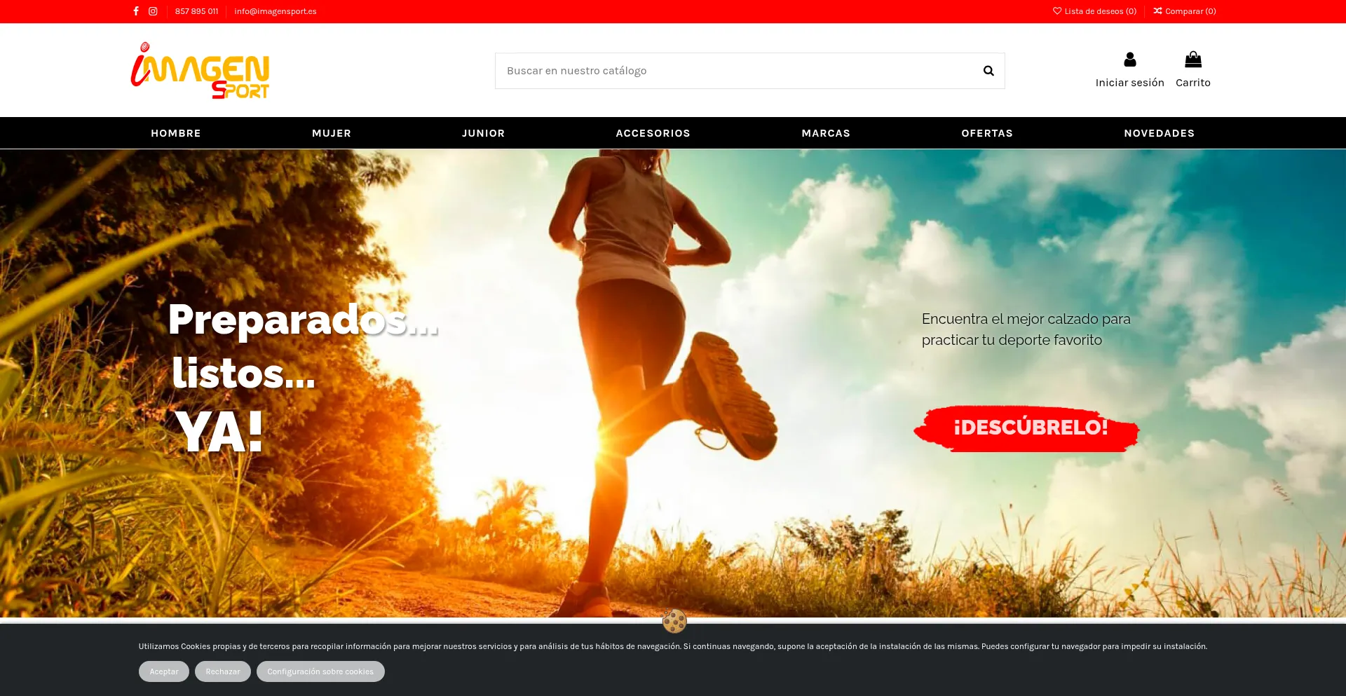 Website screenshot of Imagensport.es