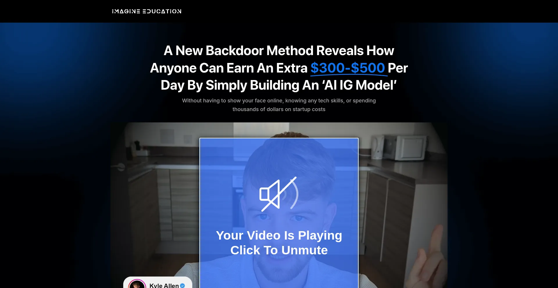 Website screenshot of Imagineeducationai.com