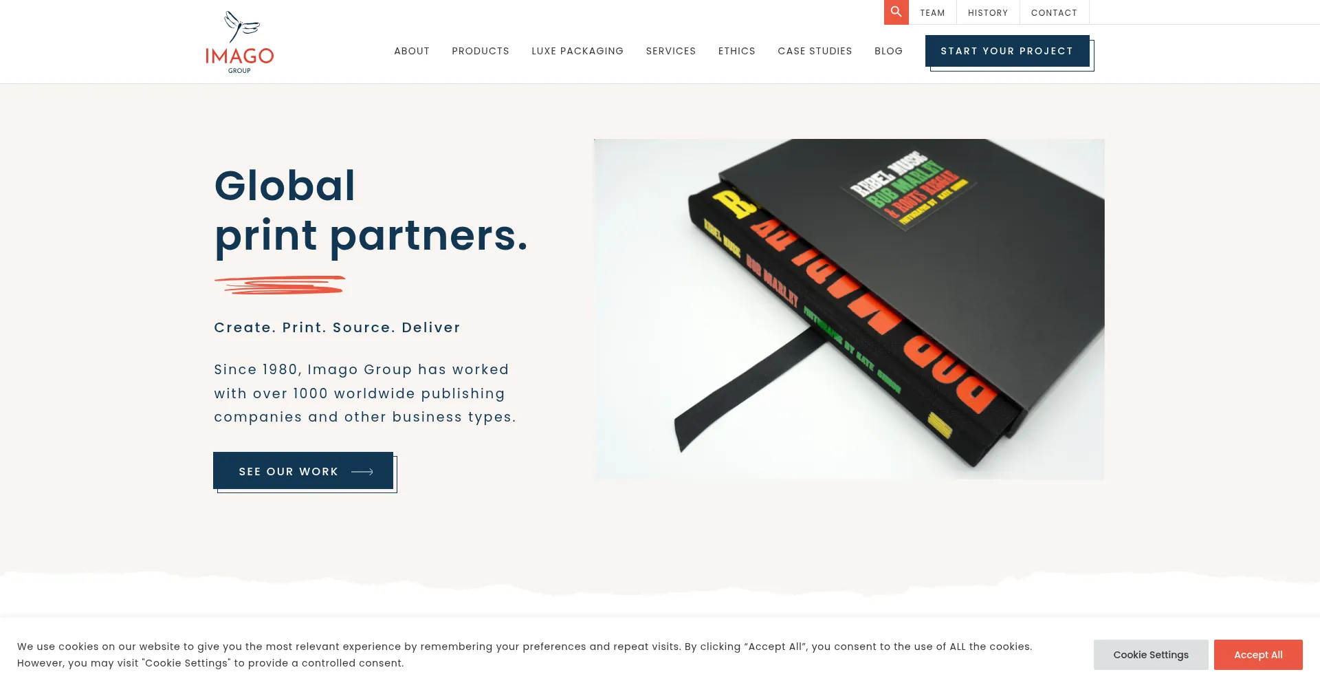 Website screenshot of Imagogroup.com