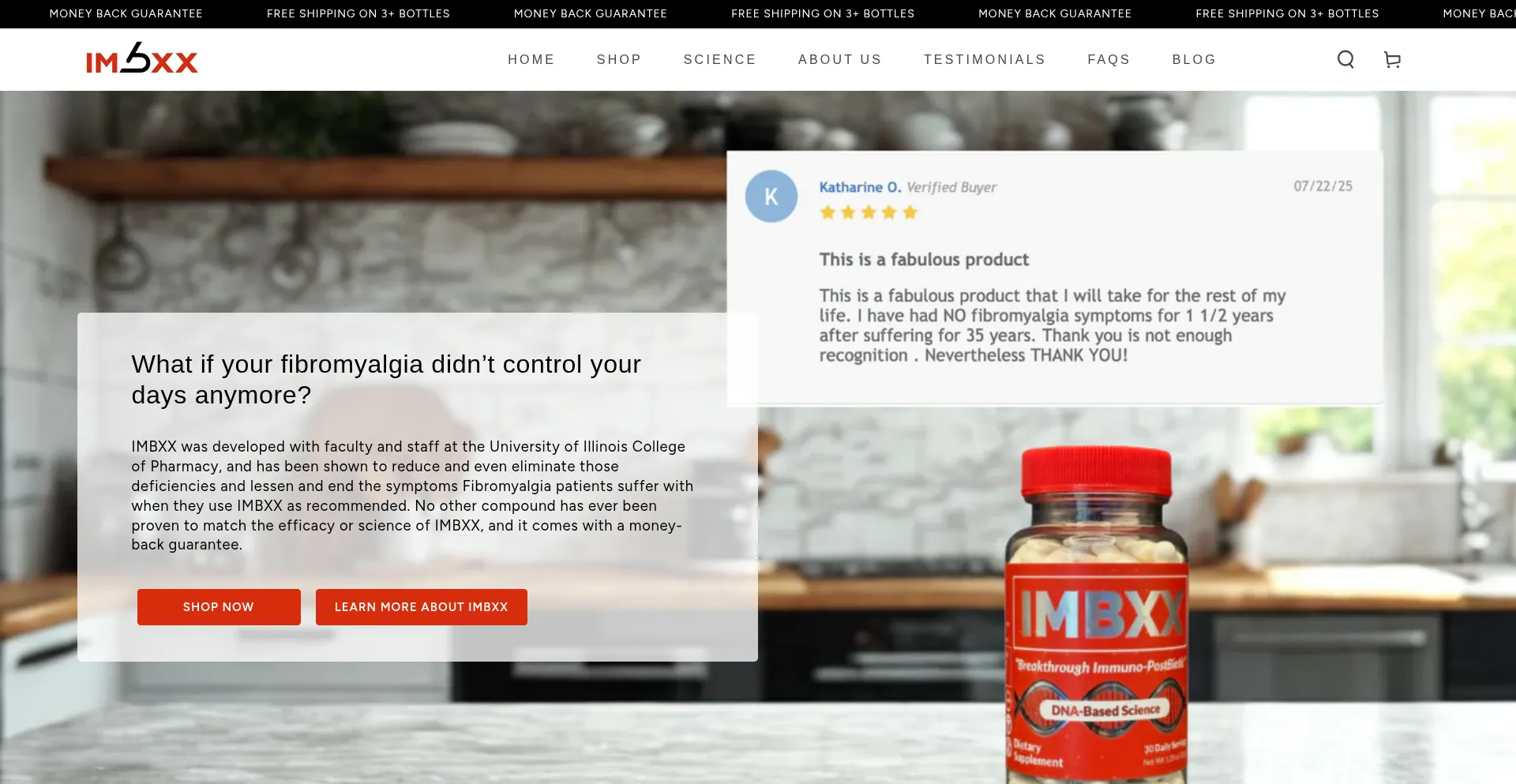 Website screenshot of Imbxx.com