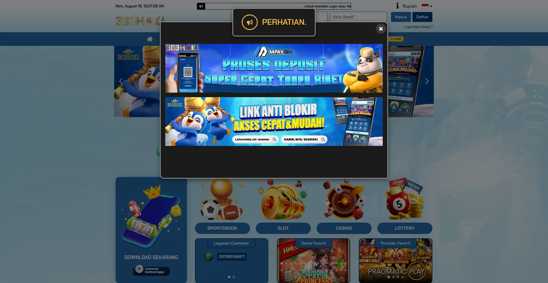 Website screenshot of Imihgroup.com