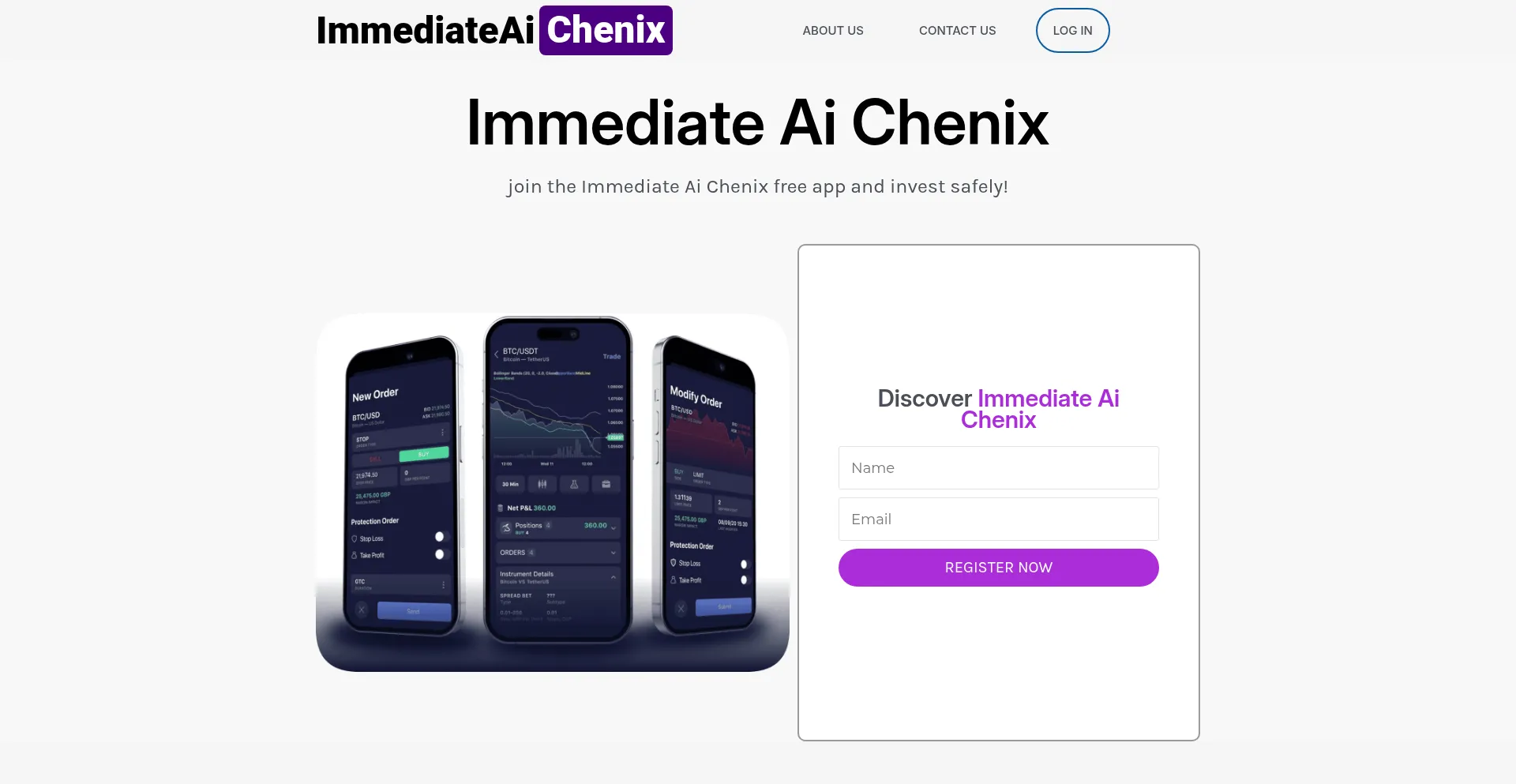 Website screenshot of Immediate-ai-chenix.in