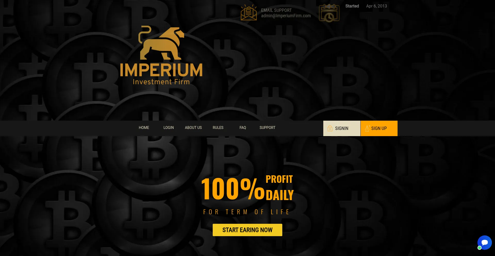 Website screenshot of Imperiumfirm.com