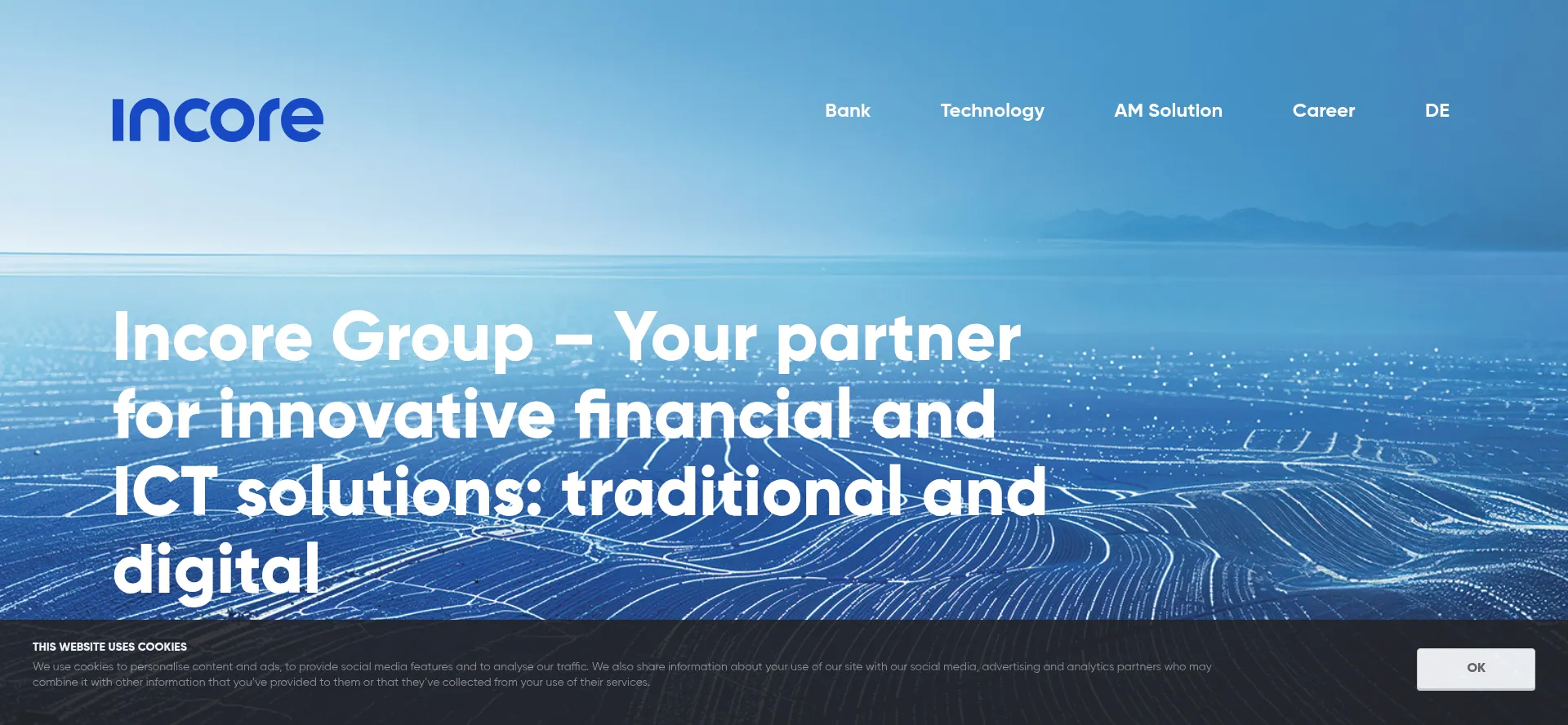 Website screenshot of Incore.ch