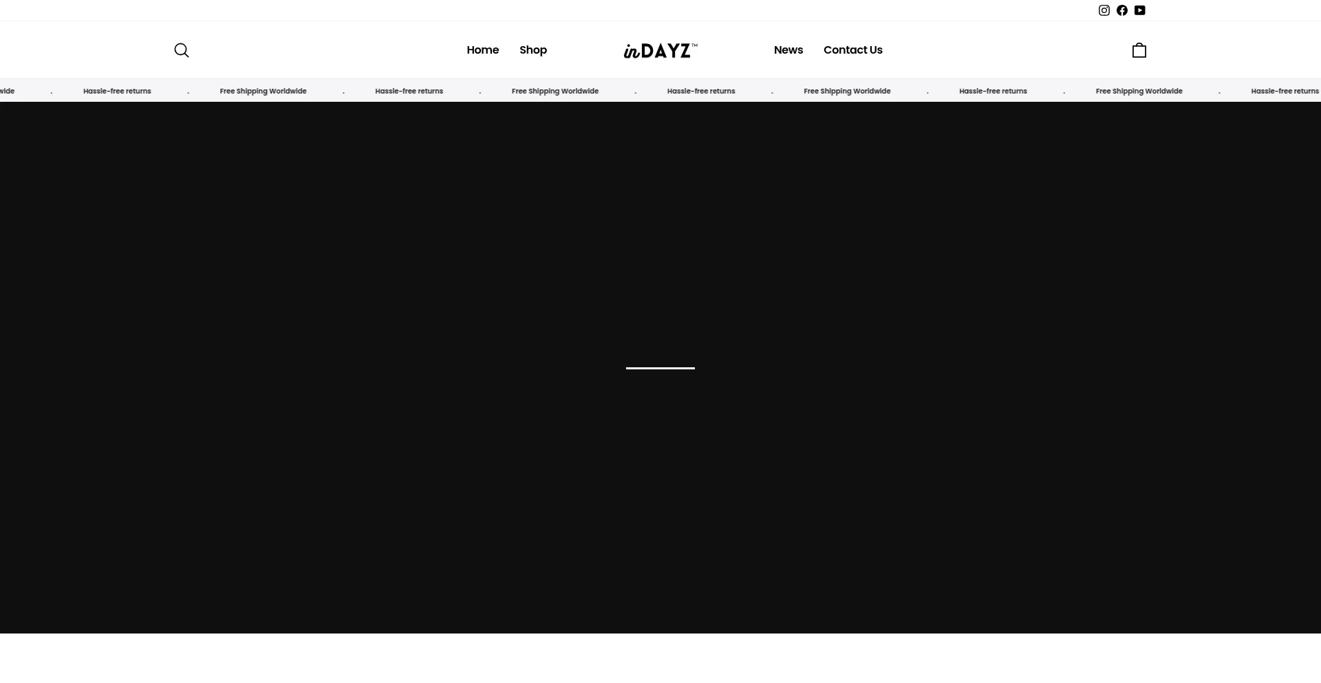 Website screenshot of Indayz.com