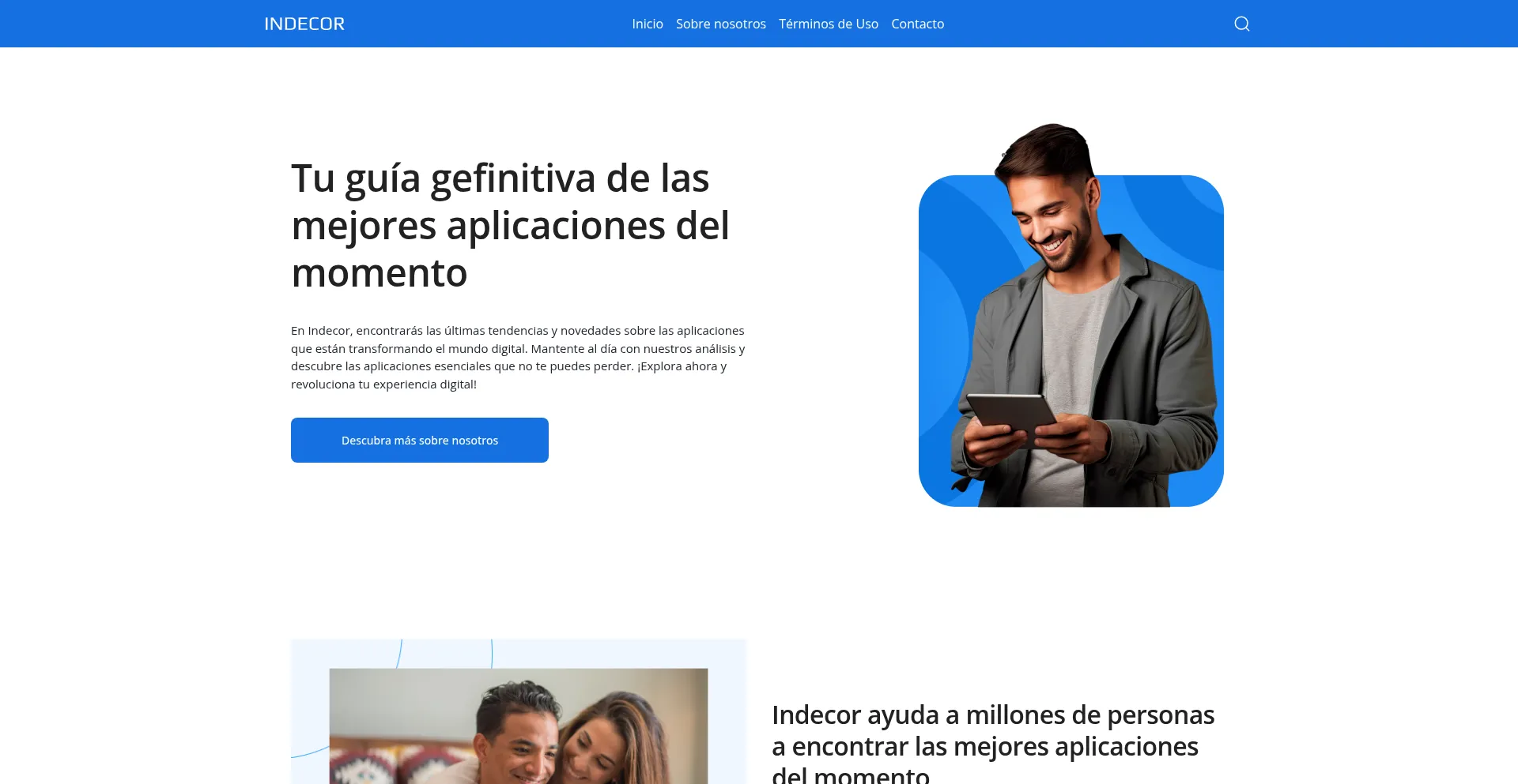 Website screenshot of Indecorbr.com