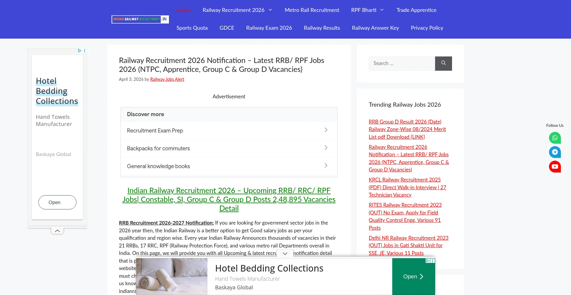 Indianrailwayrecruitment.in