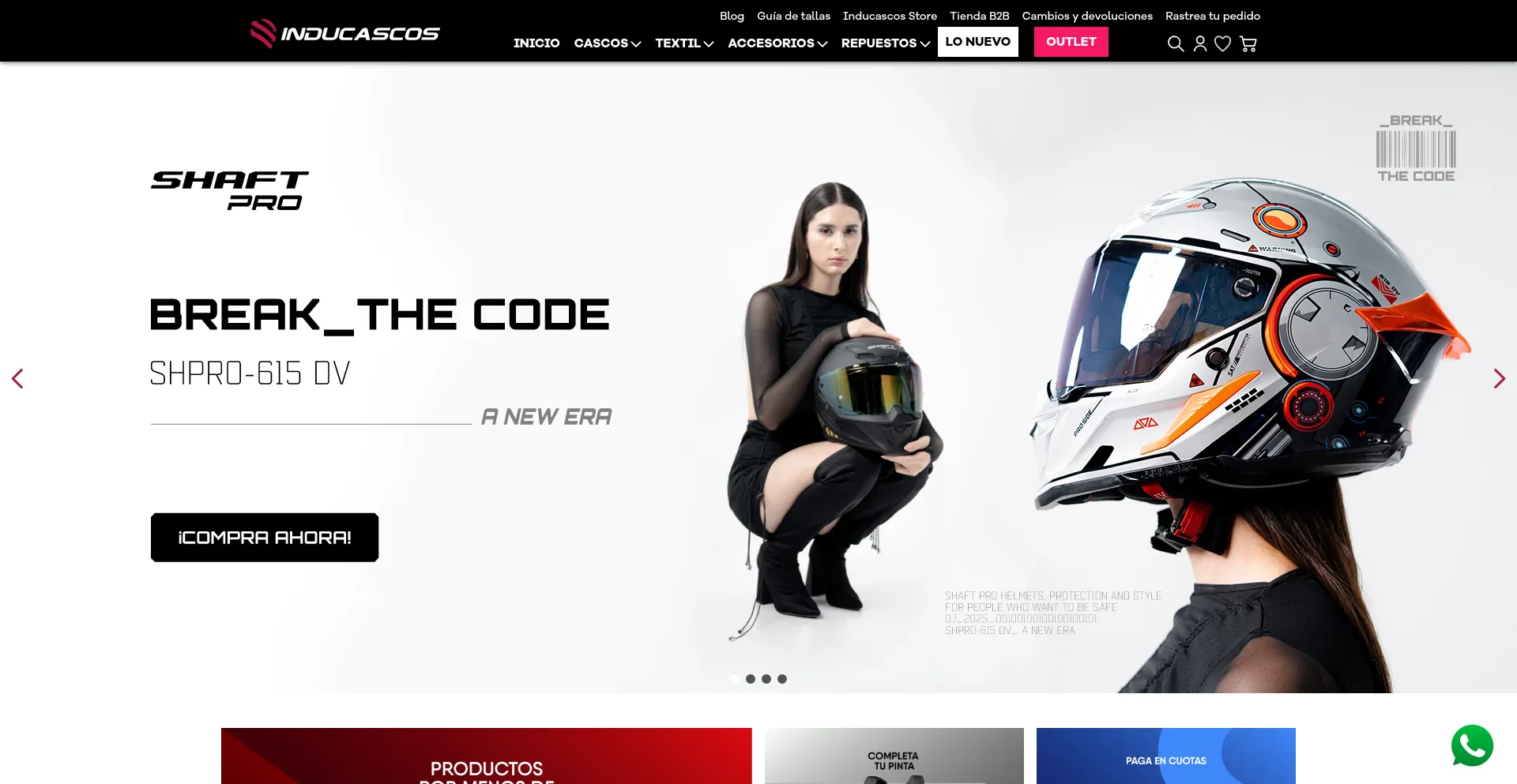Website screenshot of Inducascos.com