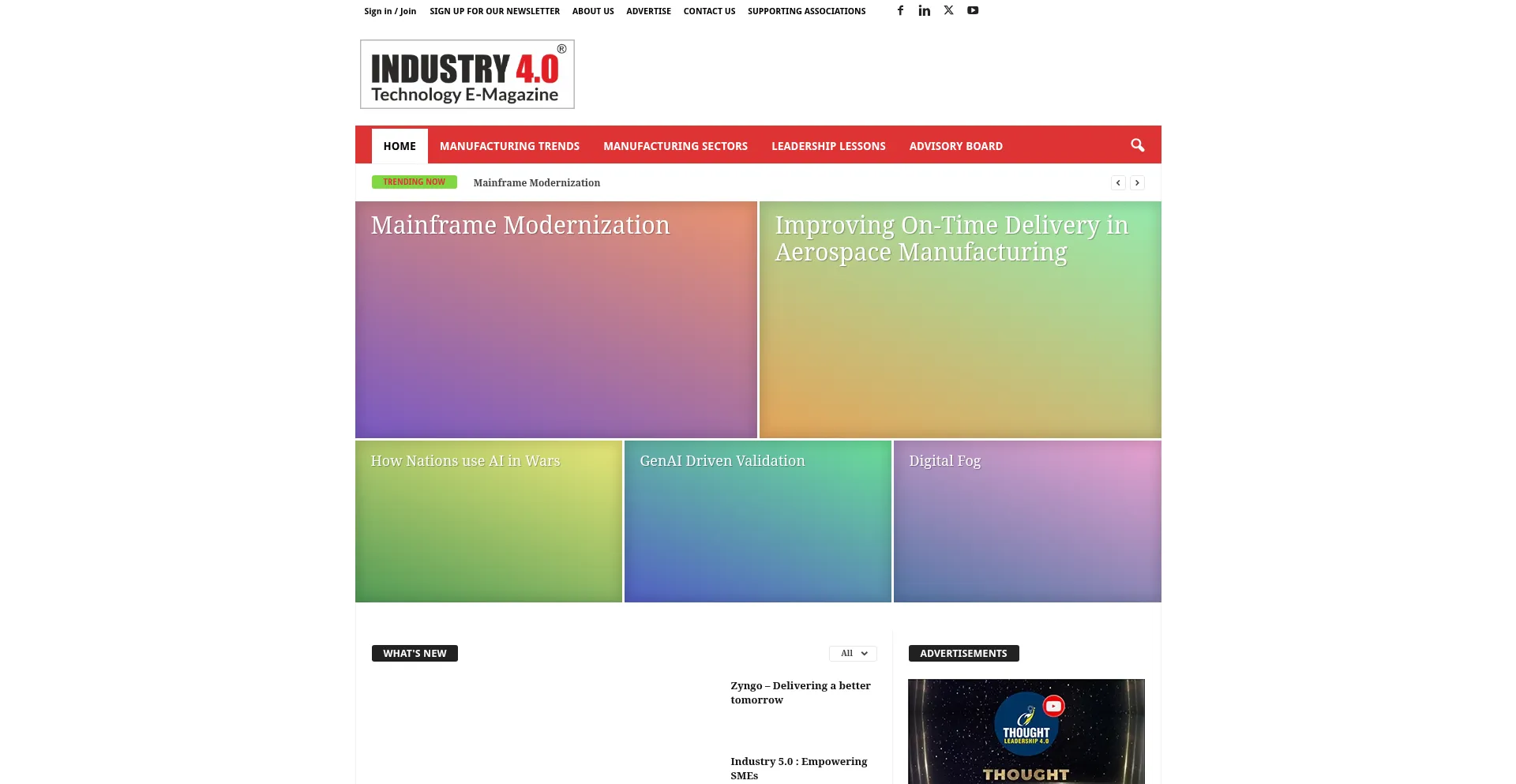 Website screenshot of Industry4o.com
