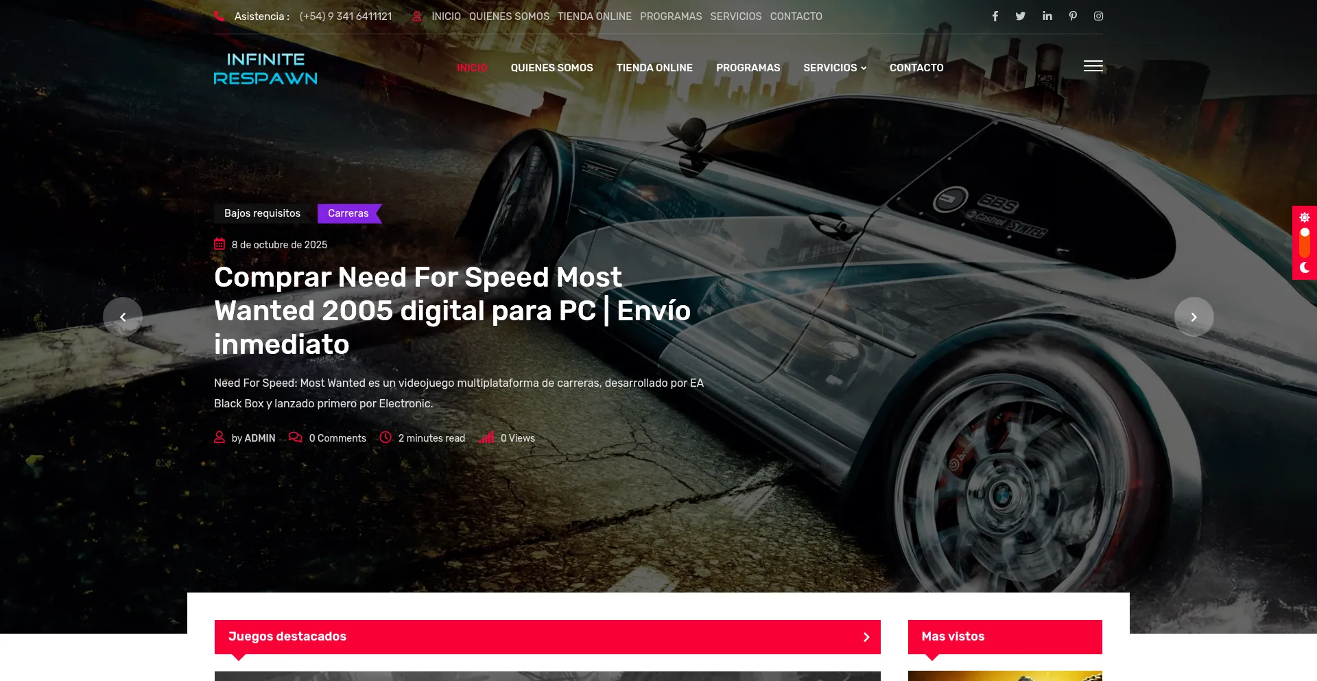 Infiniterespawn.com.ar