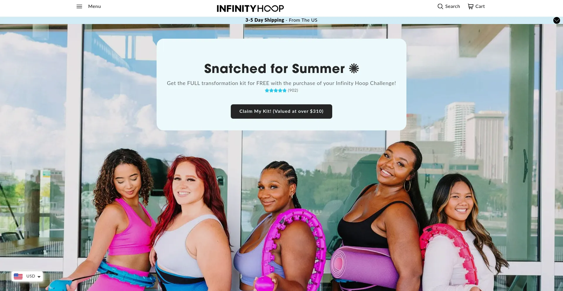 Website screenshot of Infinity-hoop.com