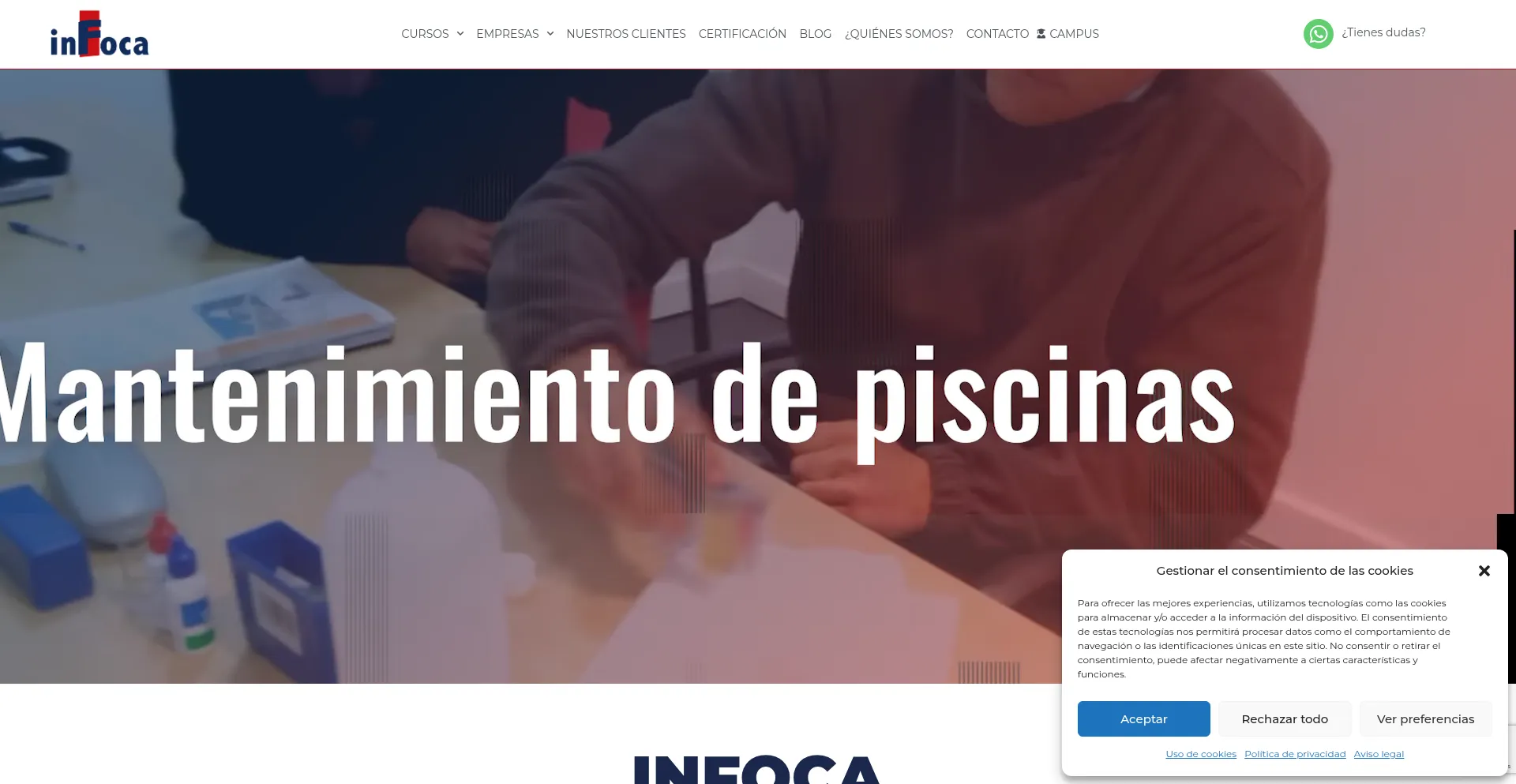 Website screenshot of Infocaformacion.com