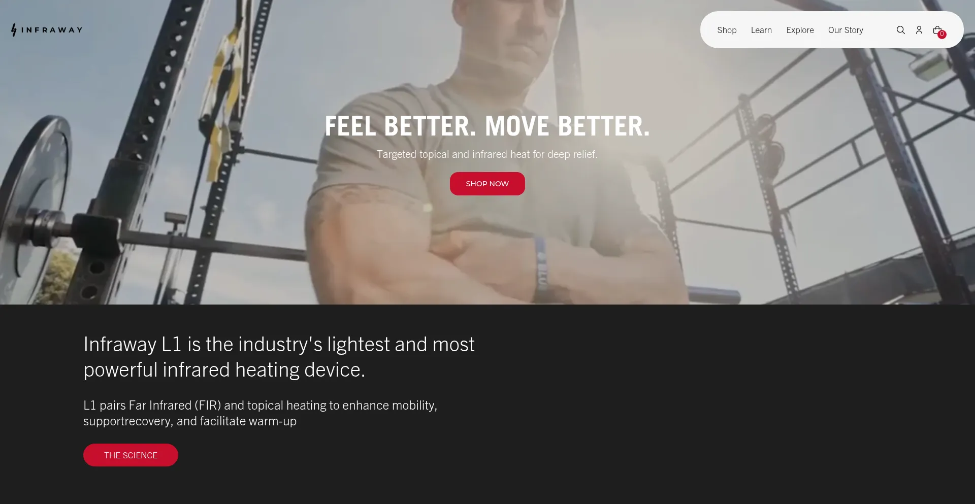 Website screenshot of Infraway.shop