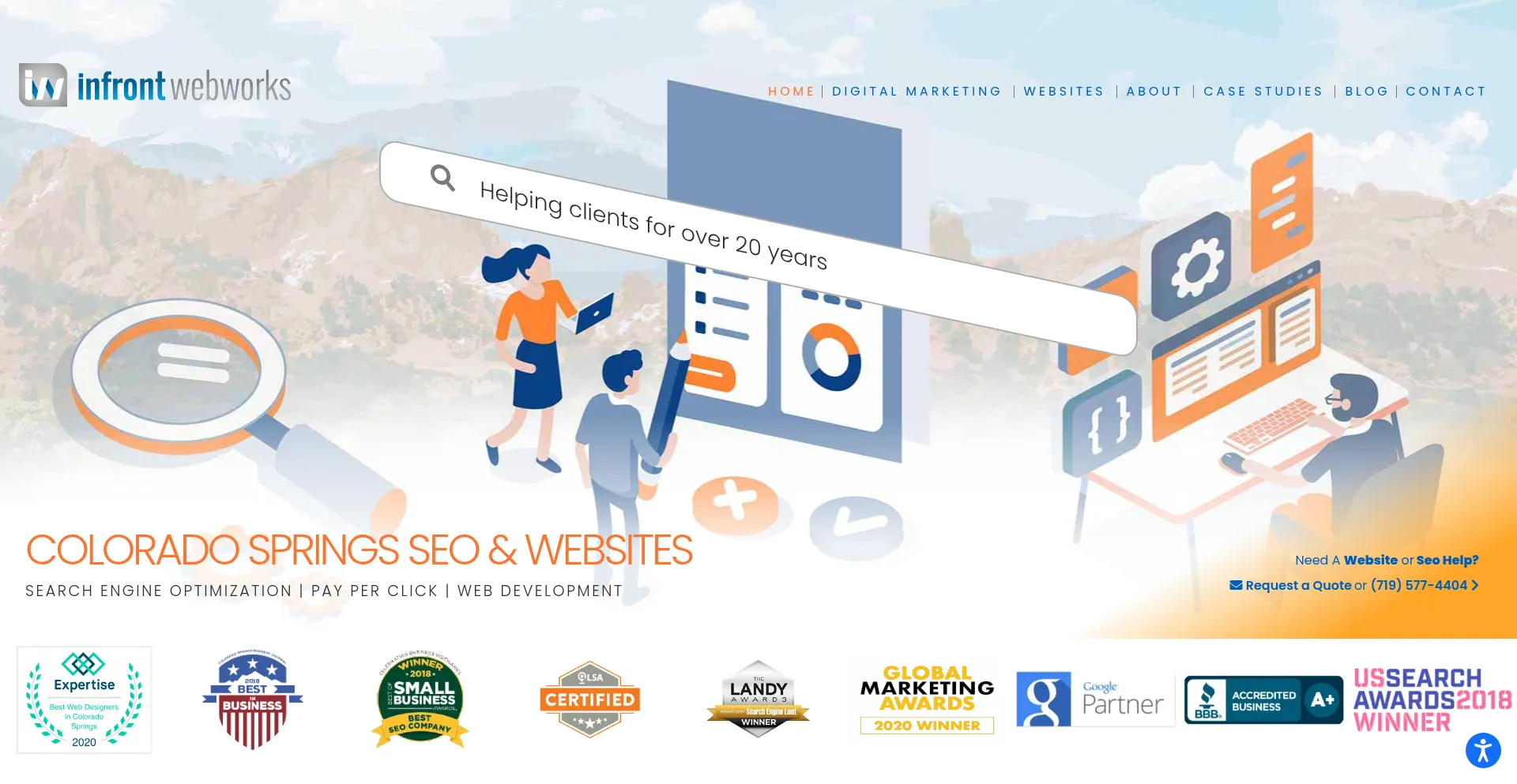 Website screenshot of Infront.com