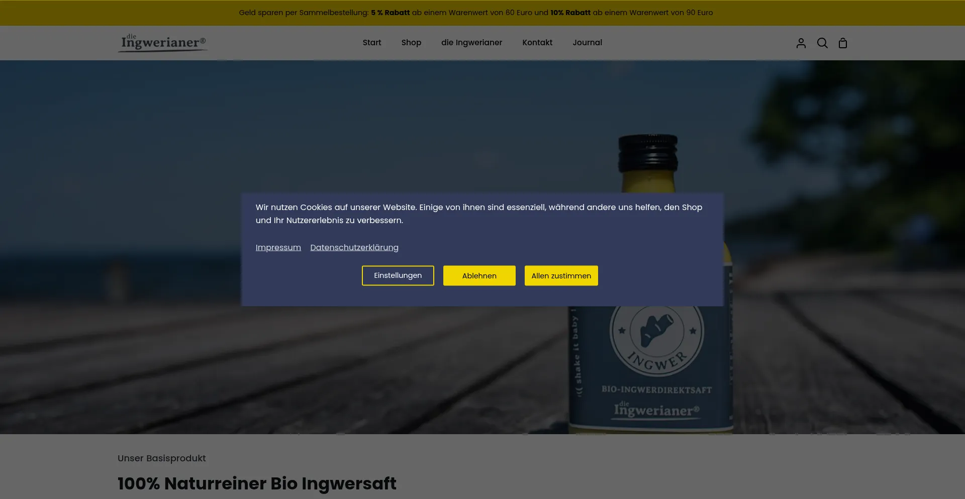 Website screenshot of Ingwerianer.de