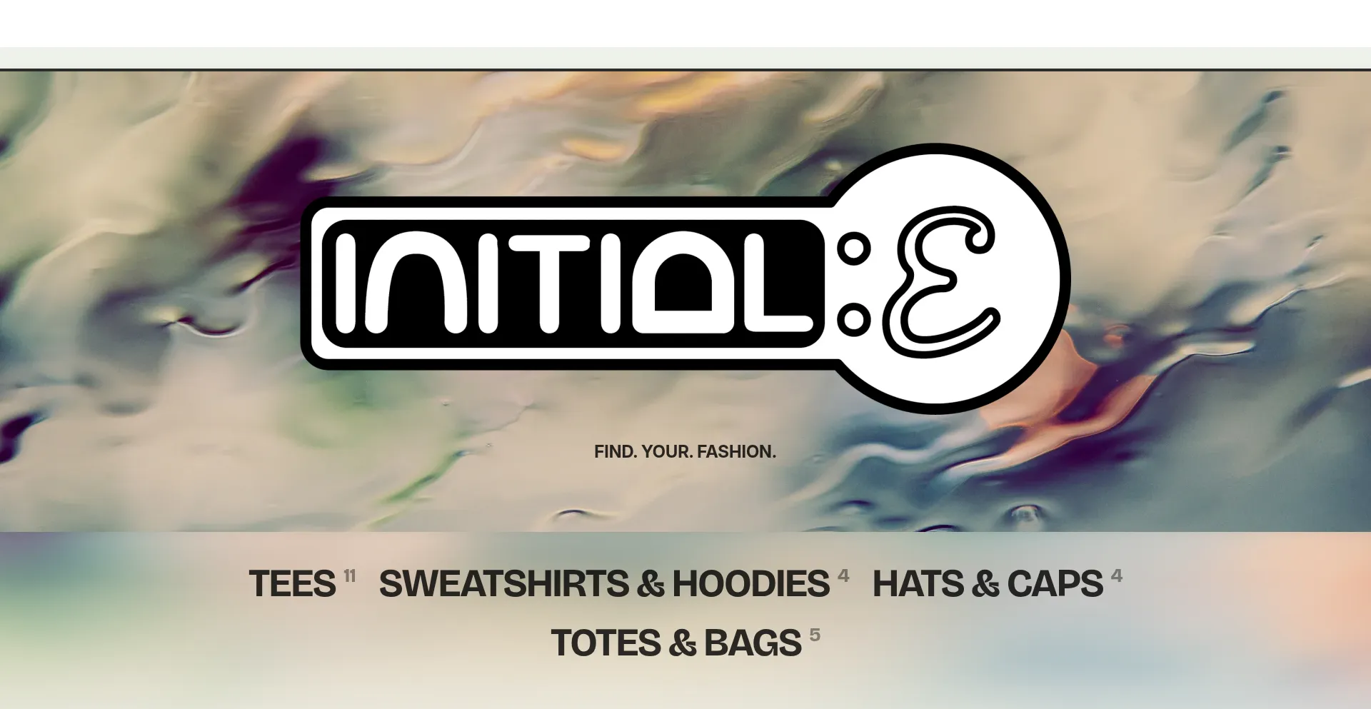 Website screenshot of Initialeclothing.com