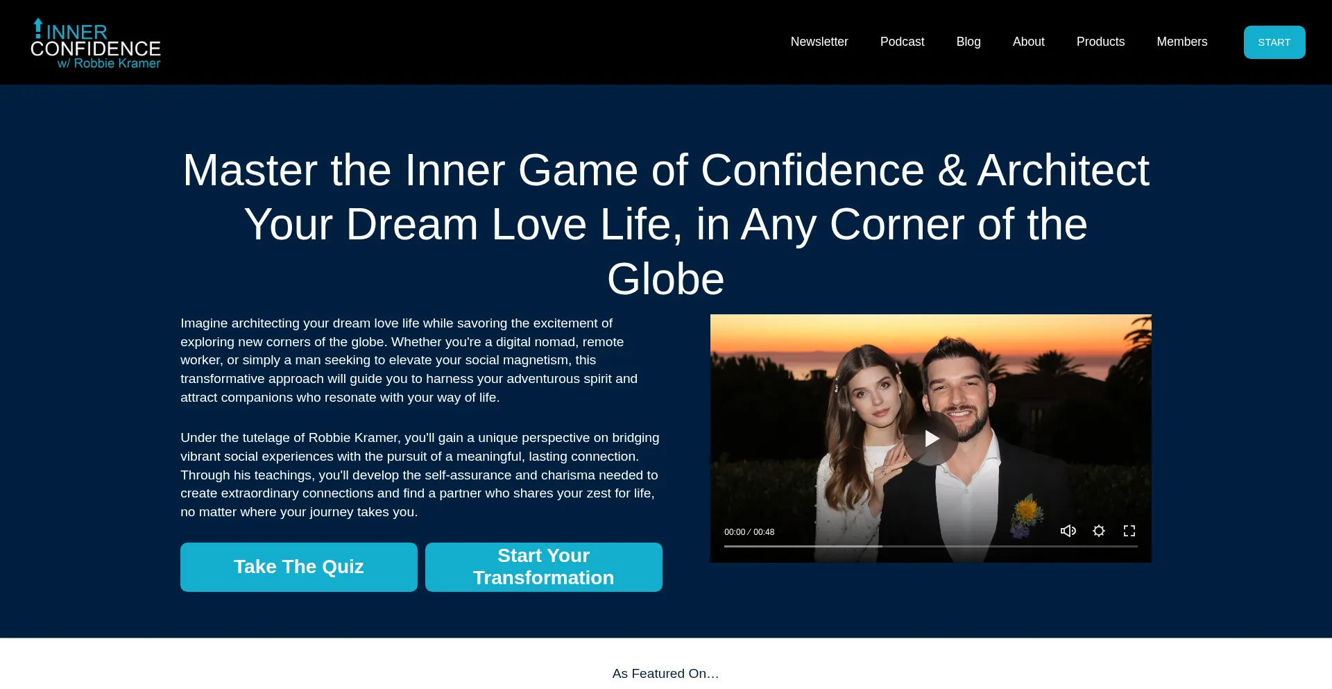 Website screenshot of Innerconfidence.com