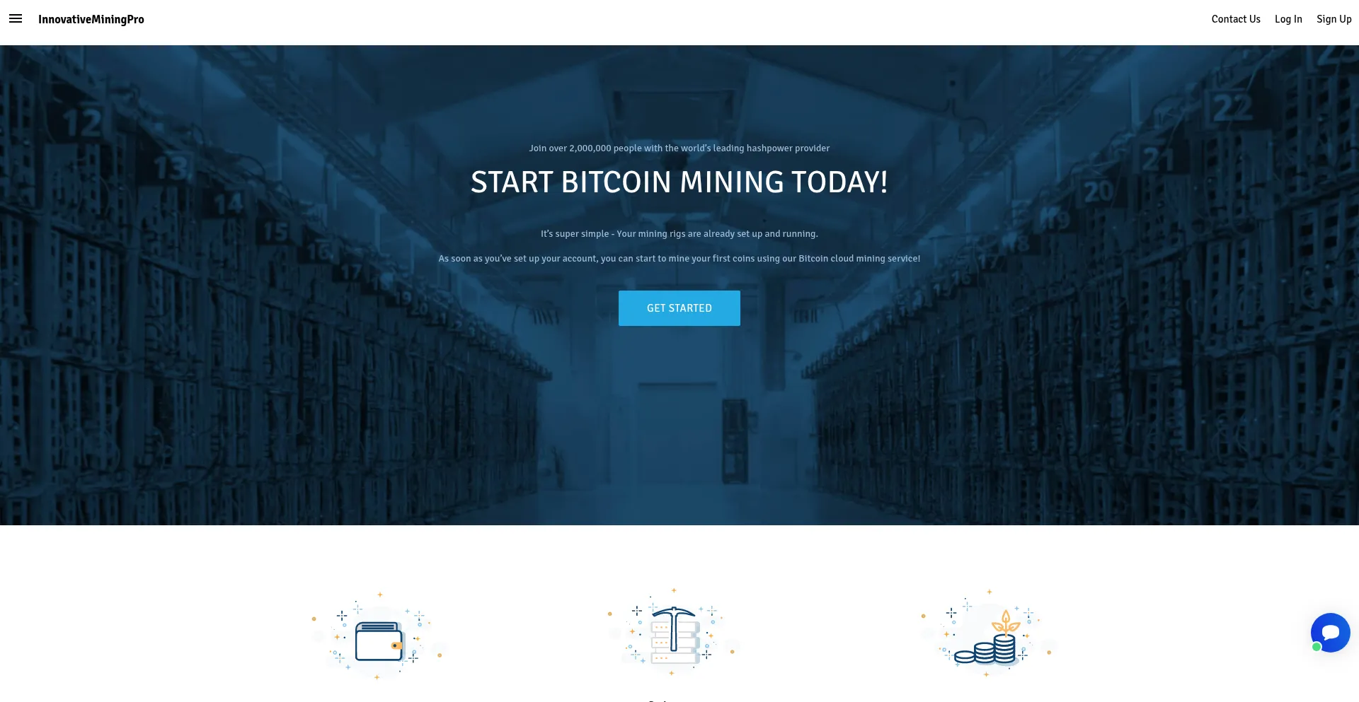 Website screenshot of Innovativeminingpro.com