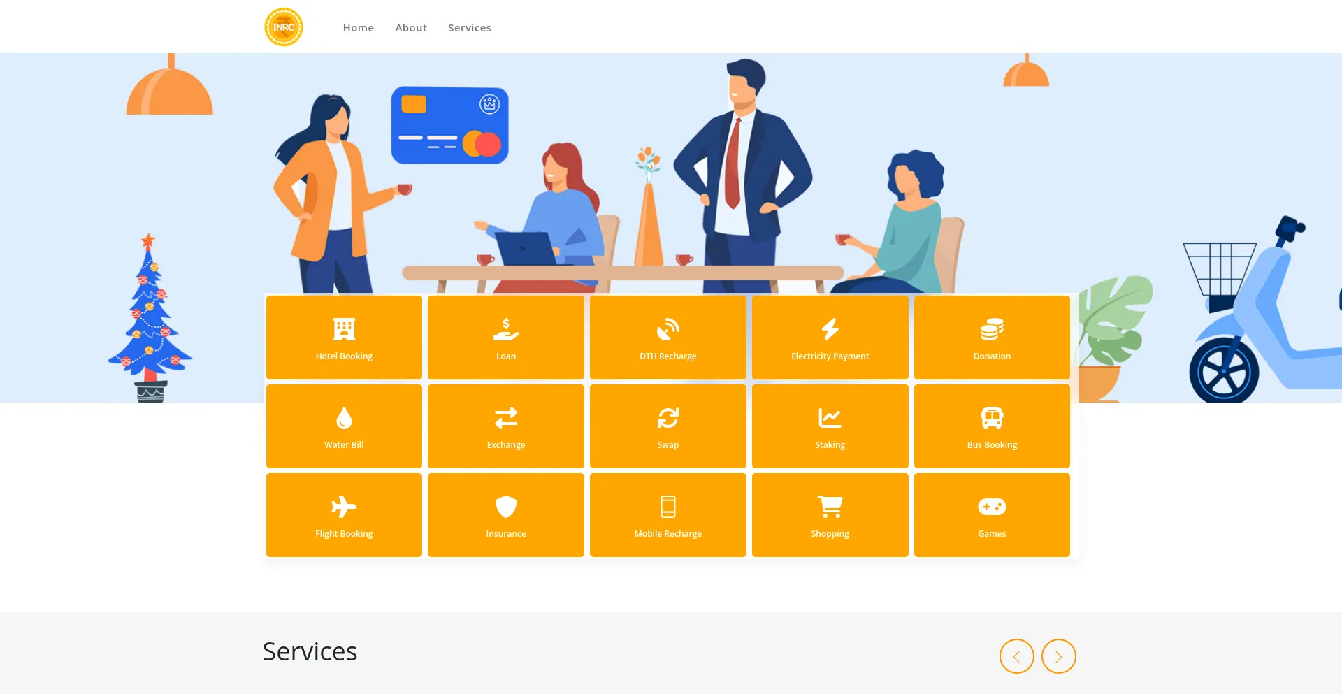 Website screenshot of Inrcoin.co.in