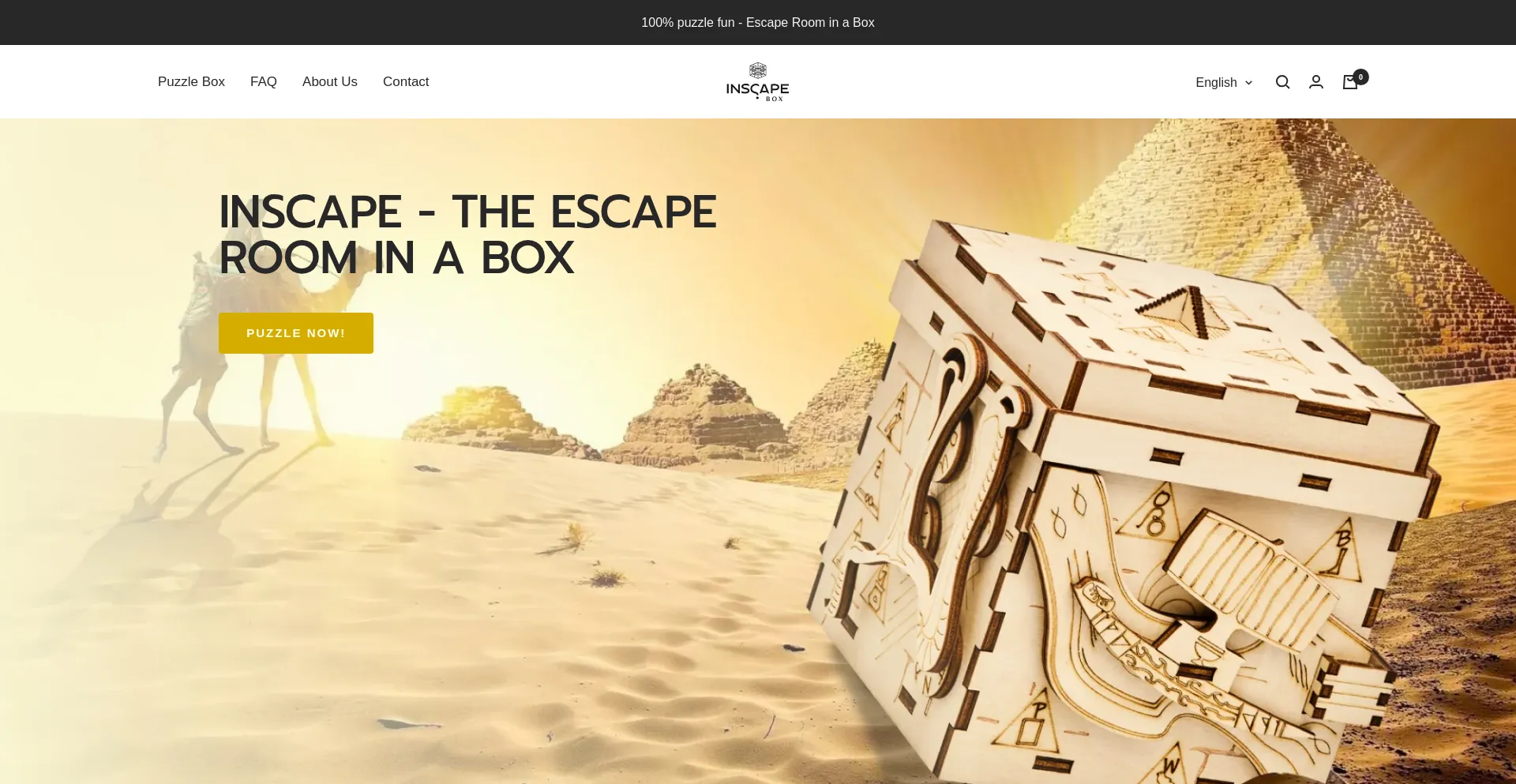 Website screenshot of Inscape-box.com