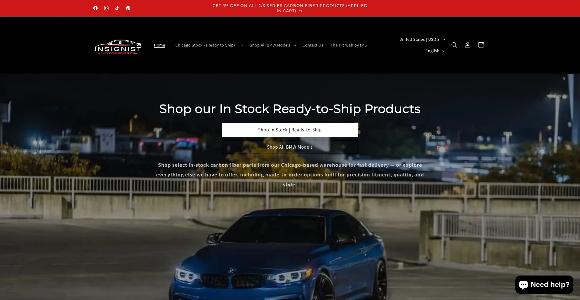 Website screenshot of Insignist.com