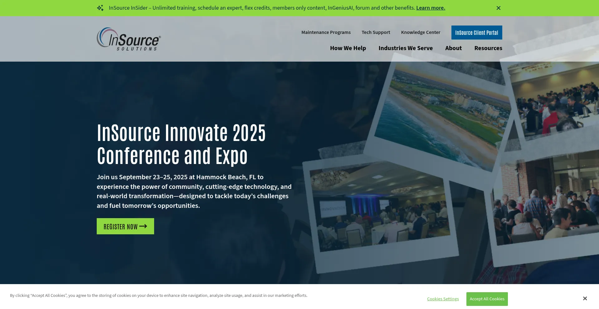 Website screenshot of Insourcess.com