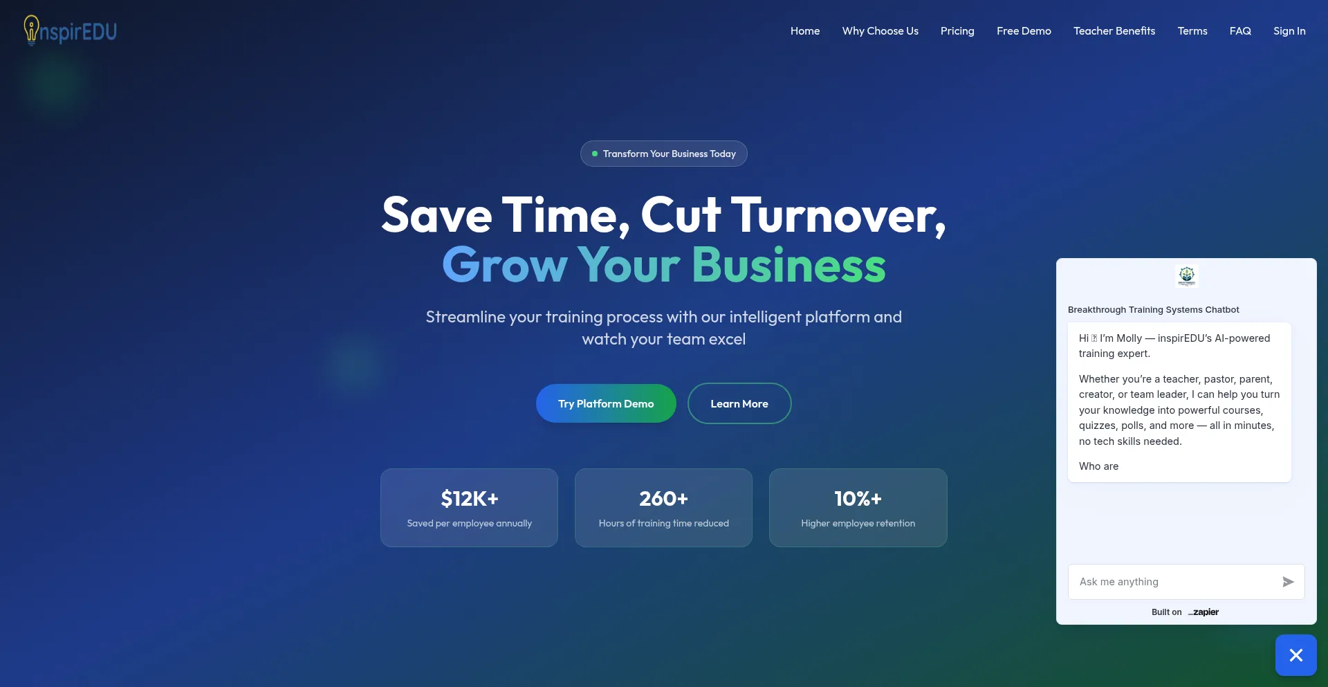Website screenshot of Inspir-edu.com