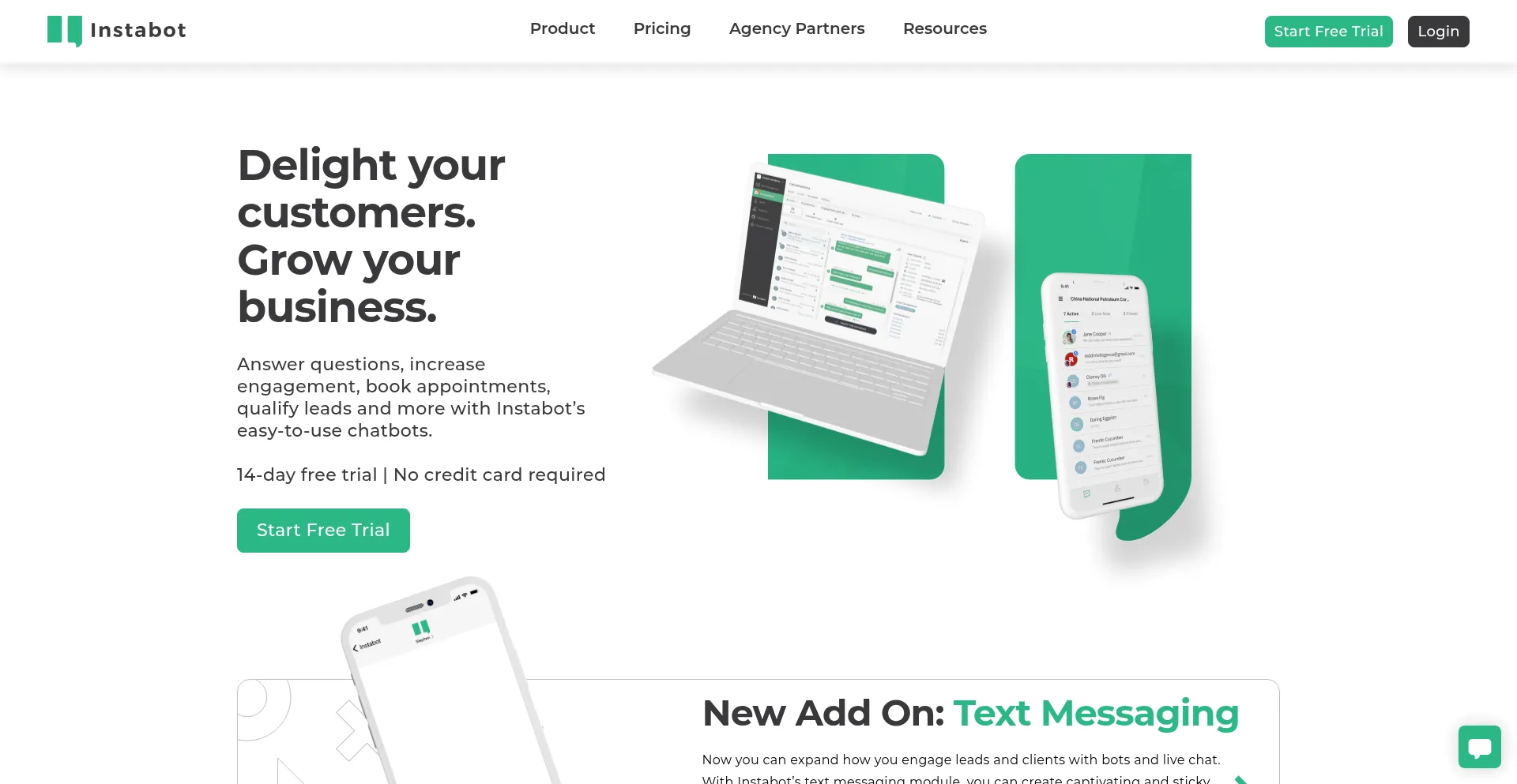 Website screenshot of Instabot.io