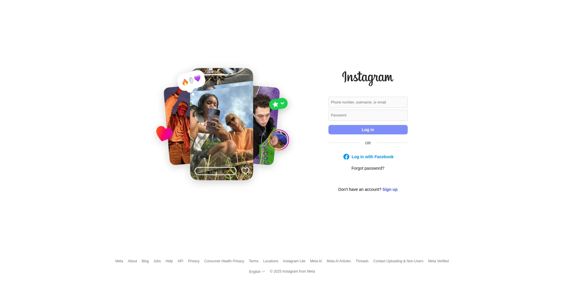Website screenshot of Instagr.am